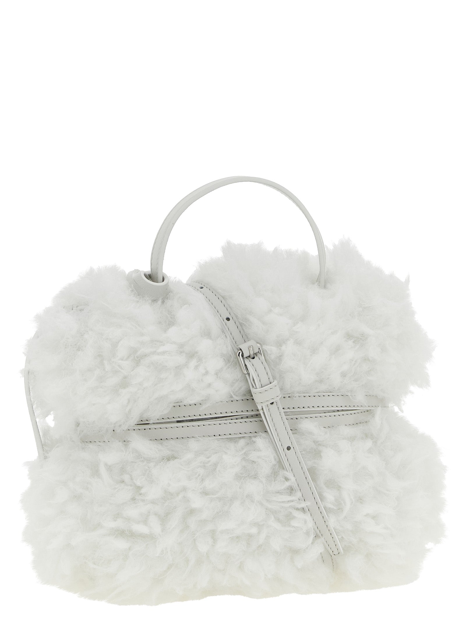 Moschino Weiße Ledertasche