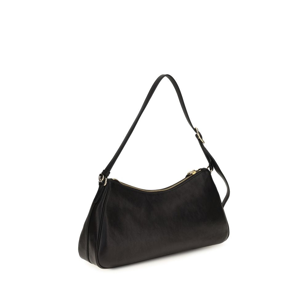 Prada Schwarze Bos Taurus Kalbsleder Schultertasche
