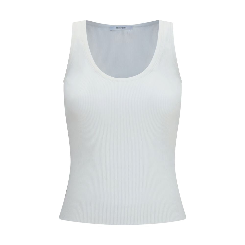 Max Mara Weiße Viskose-Trägershirts