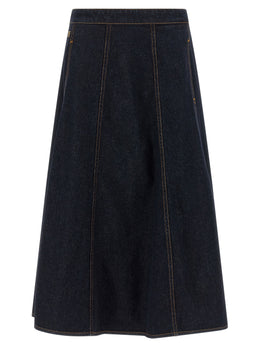 Alberta Ferretti Blaue Baumwoll-Minirock