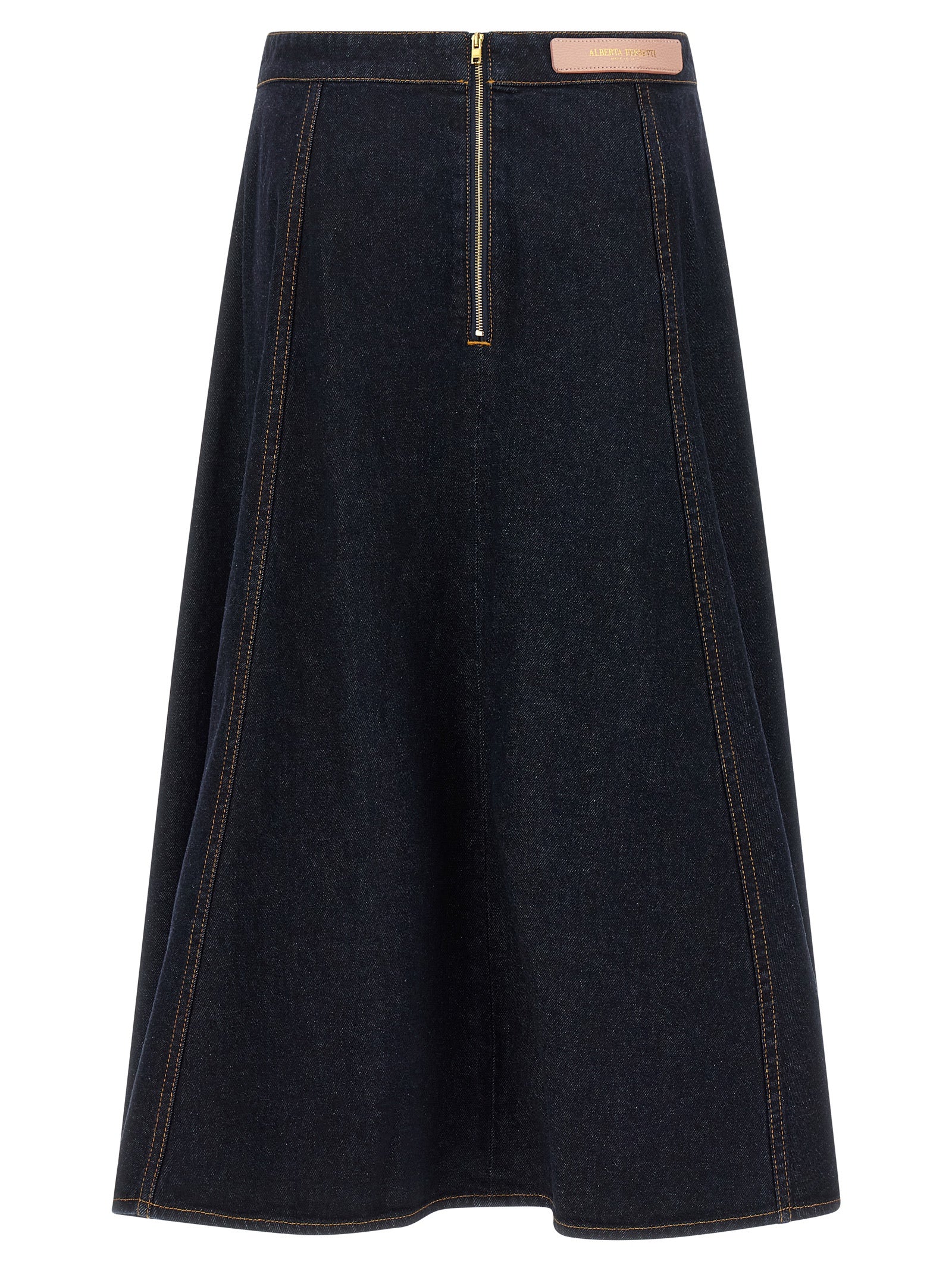 Alberta Ferretti Blaue Baumwoll-Minirock