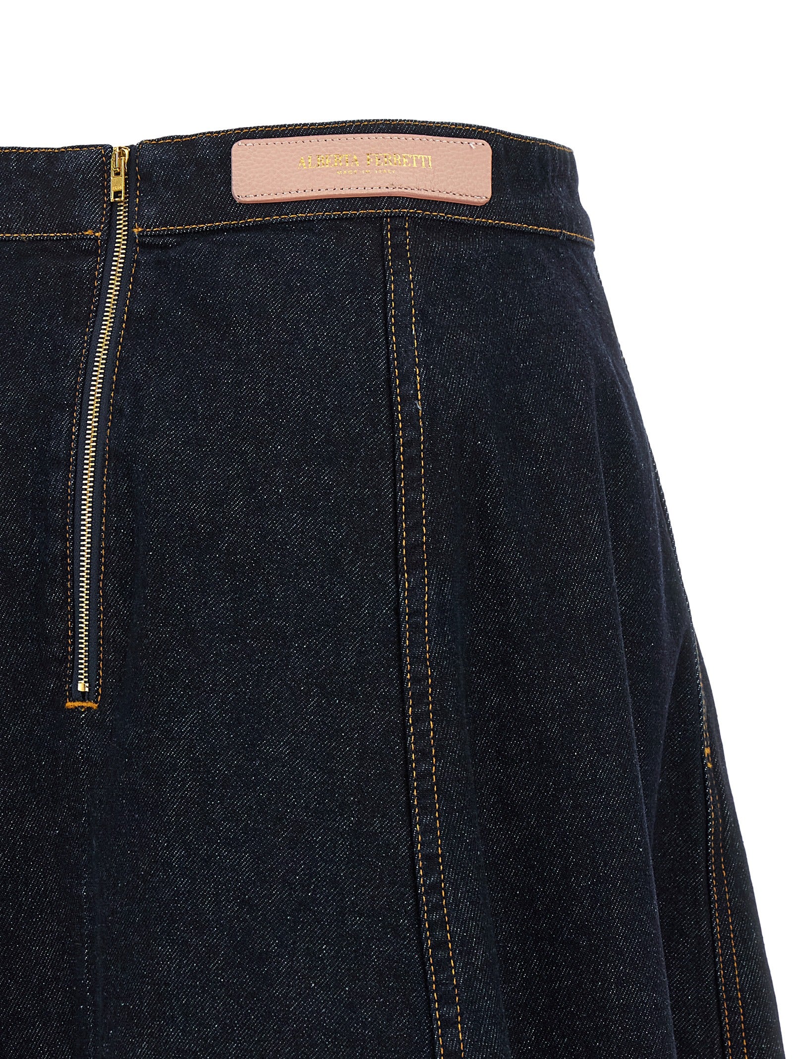 Alberta Ferretti Blaue Baumwoll-Minirock