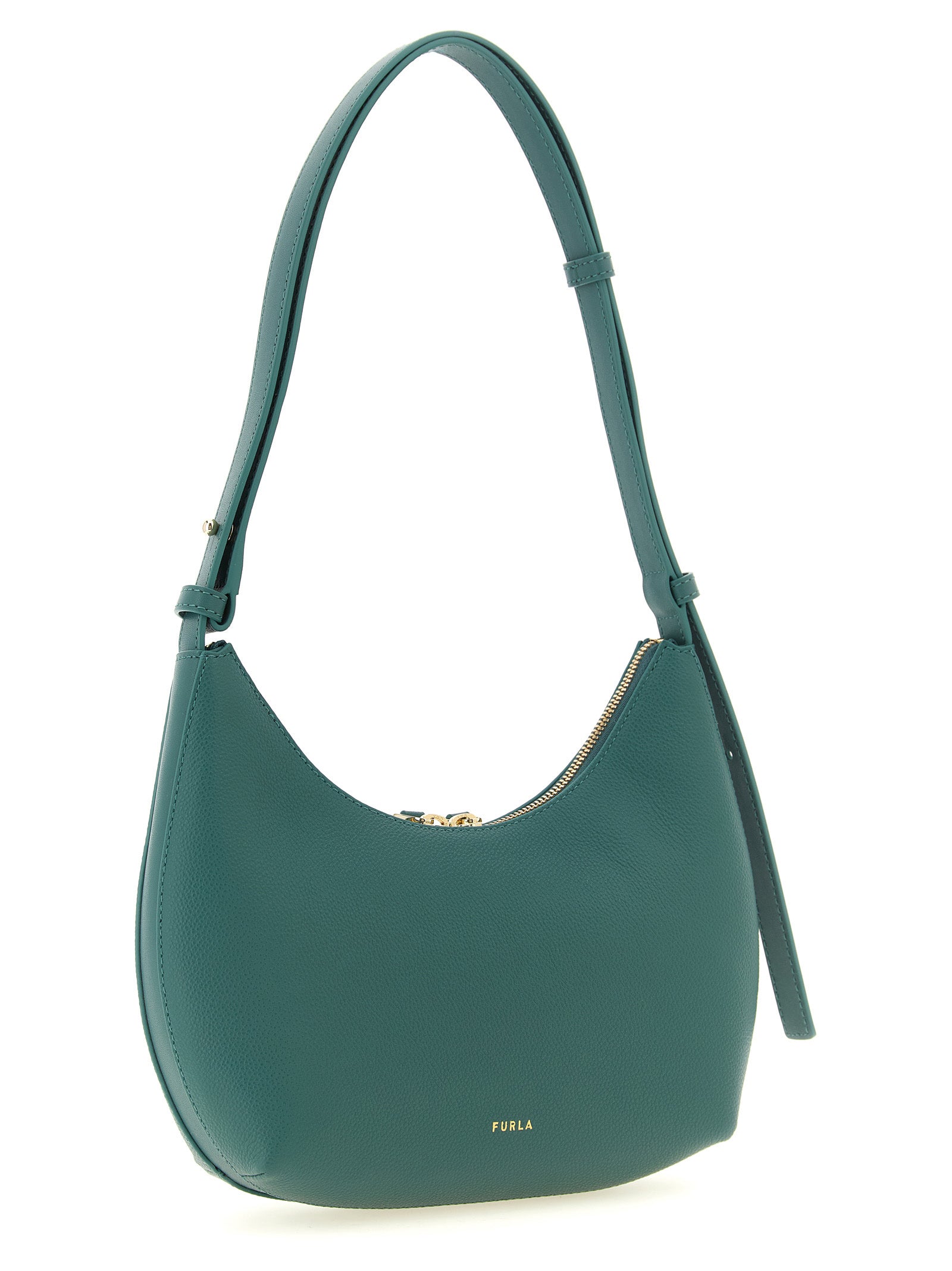Furla Zweifarbige Schultertasche aus Kalbsleder