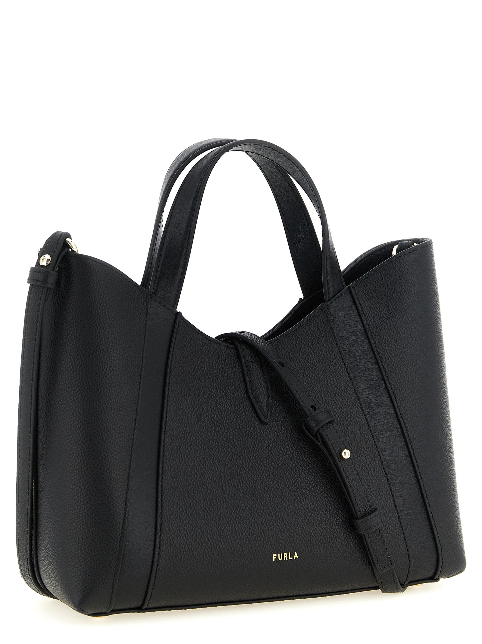 Furla Schwarze Kalbsleder-Tasche