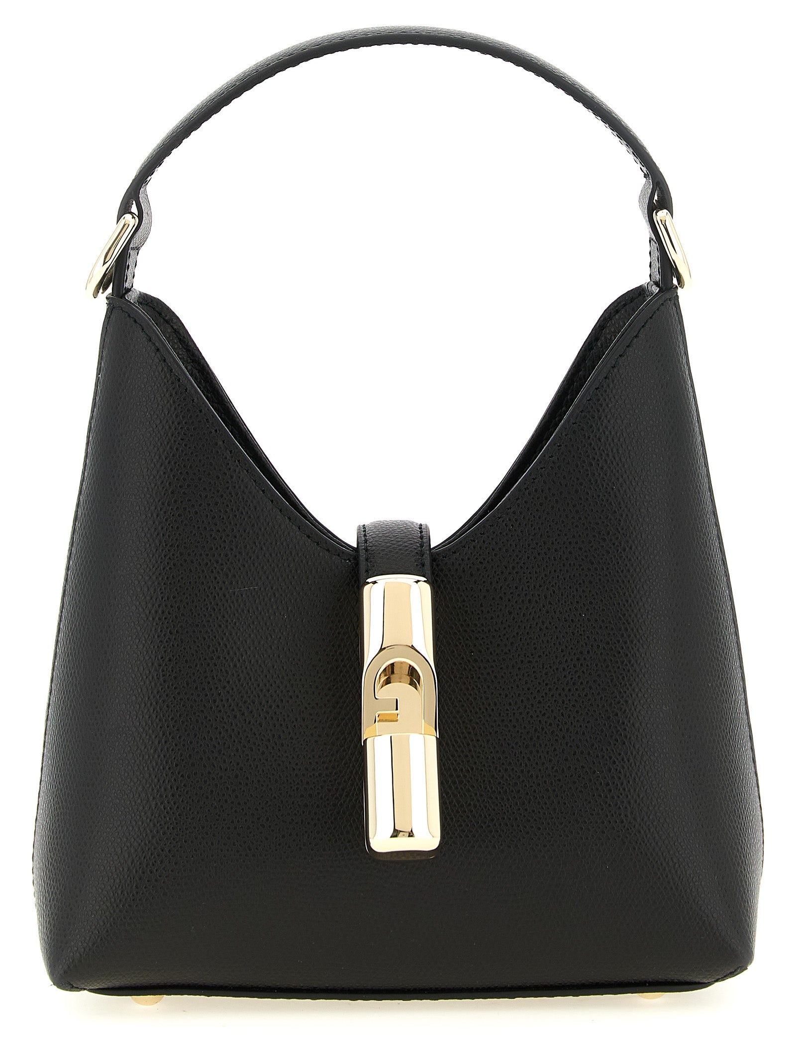 Furla Schwarze Kalbsleder-Handtasche