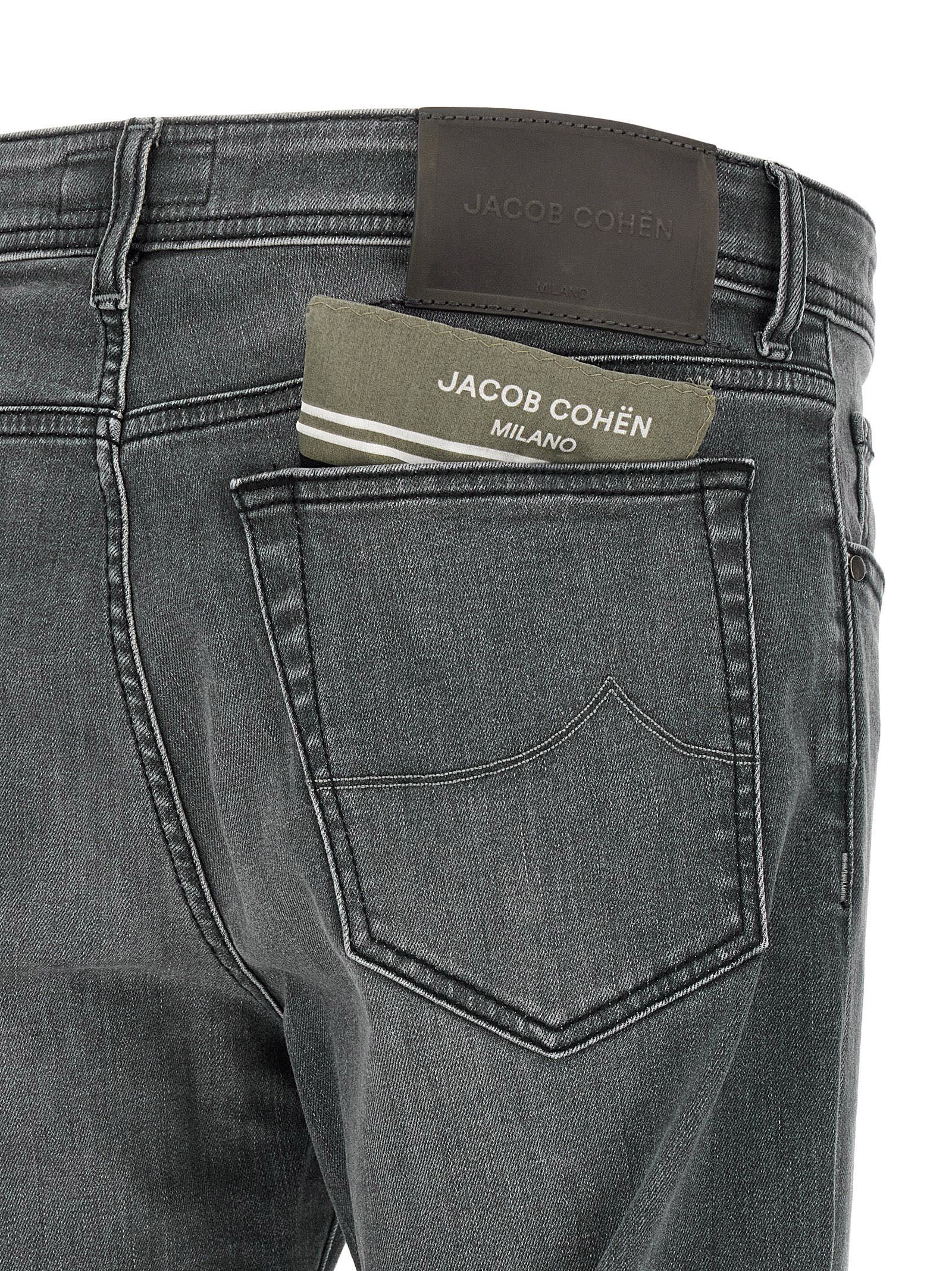 Jacob Cohen Graue Slim Fit Jeans aus Baumwolle