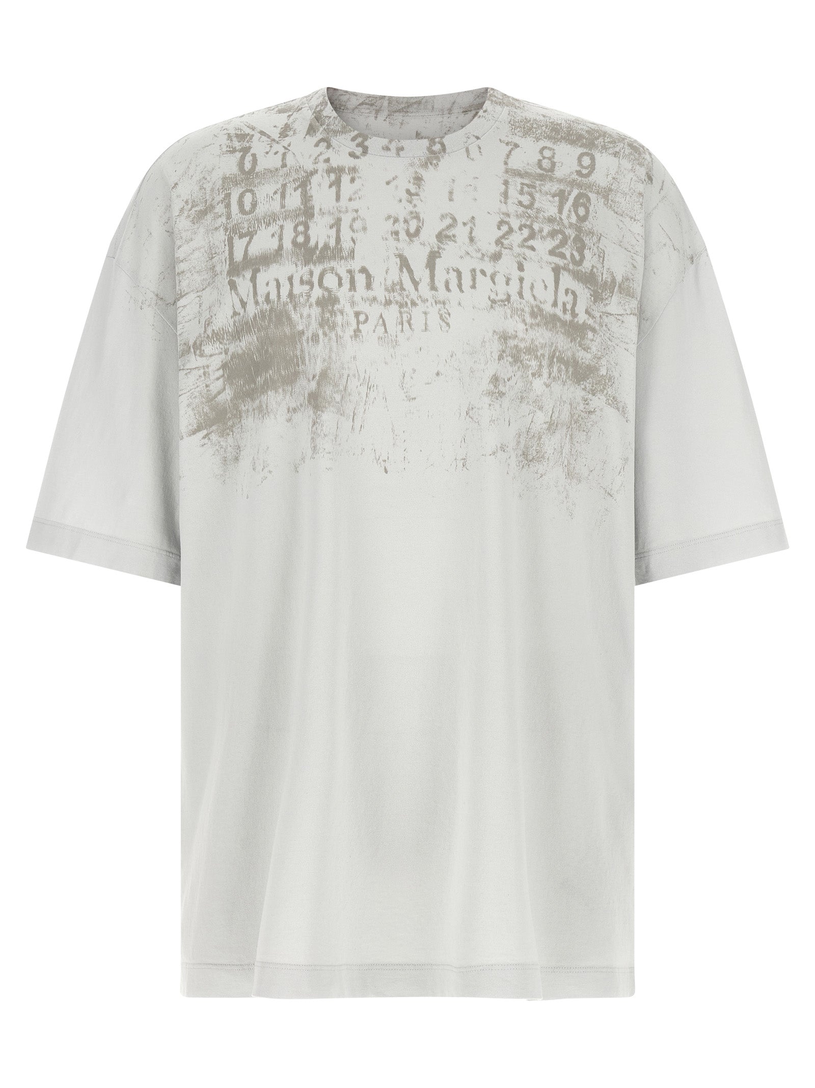 Maison Margiela Graues Baumwoll-T-Shirt