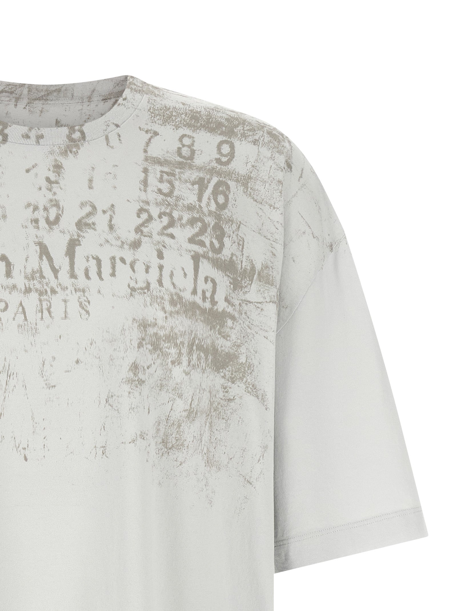 Maison Margiela Graues Baumwoll-T-Shirt