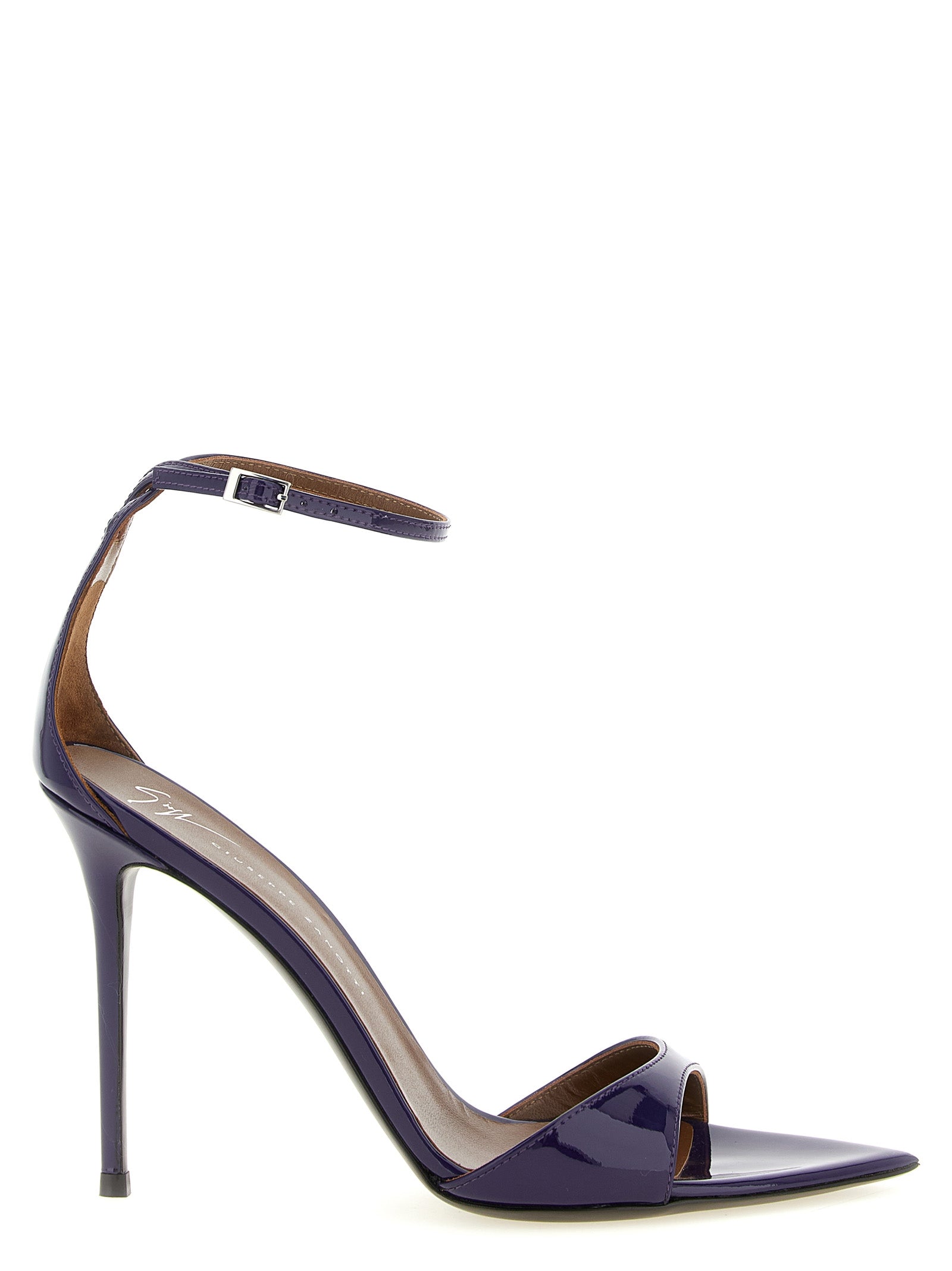 Giuseppe Zanotti Lila Kalbsleder-Stiletto-Sandalen