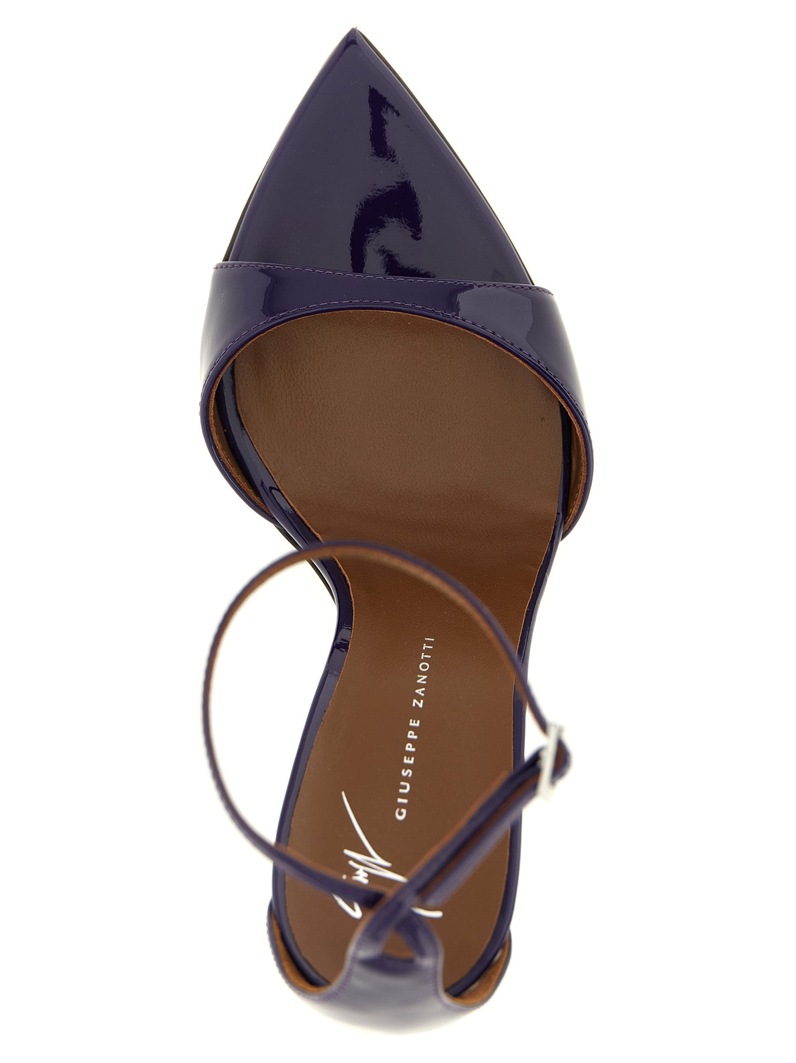 Giuseppe Zanotti Lila Kalbsleder-Stiletto-Sandalen