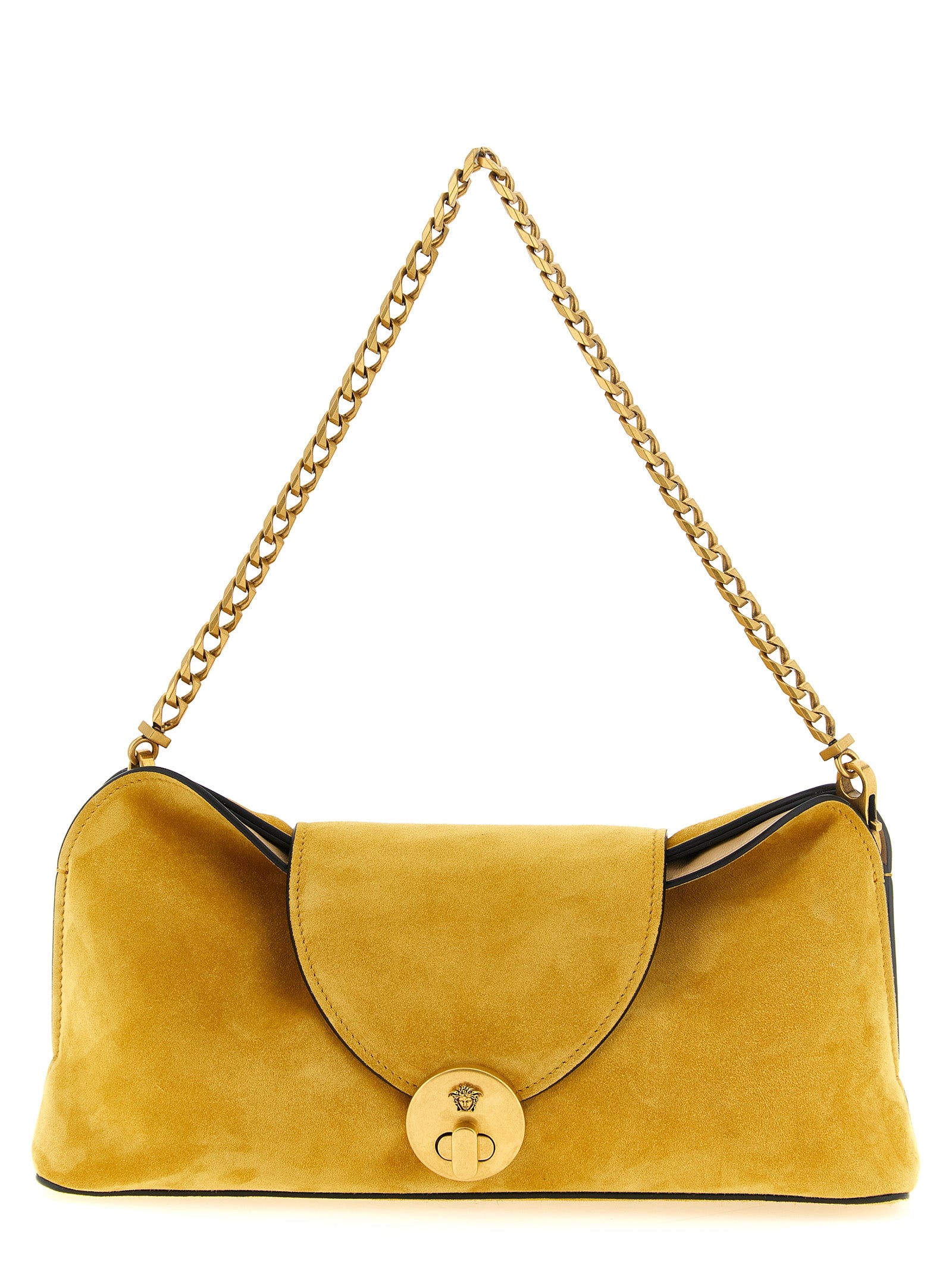 Versace Zweifarbige Clutch aus Kalbsleder