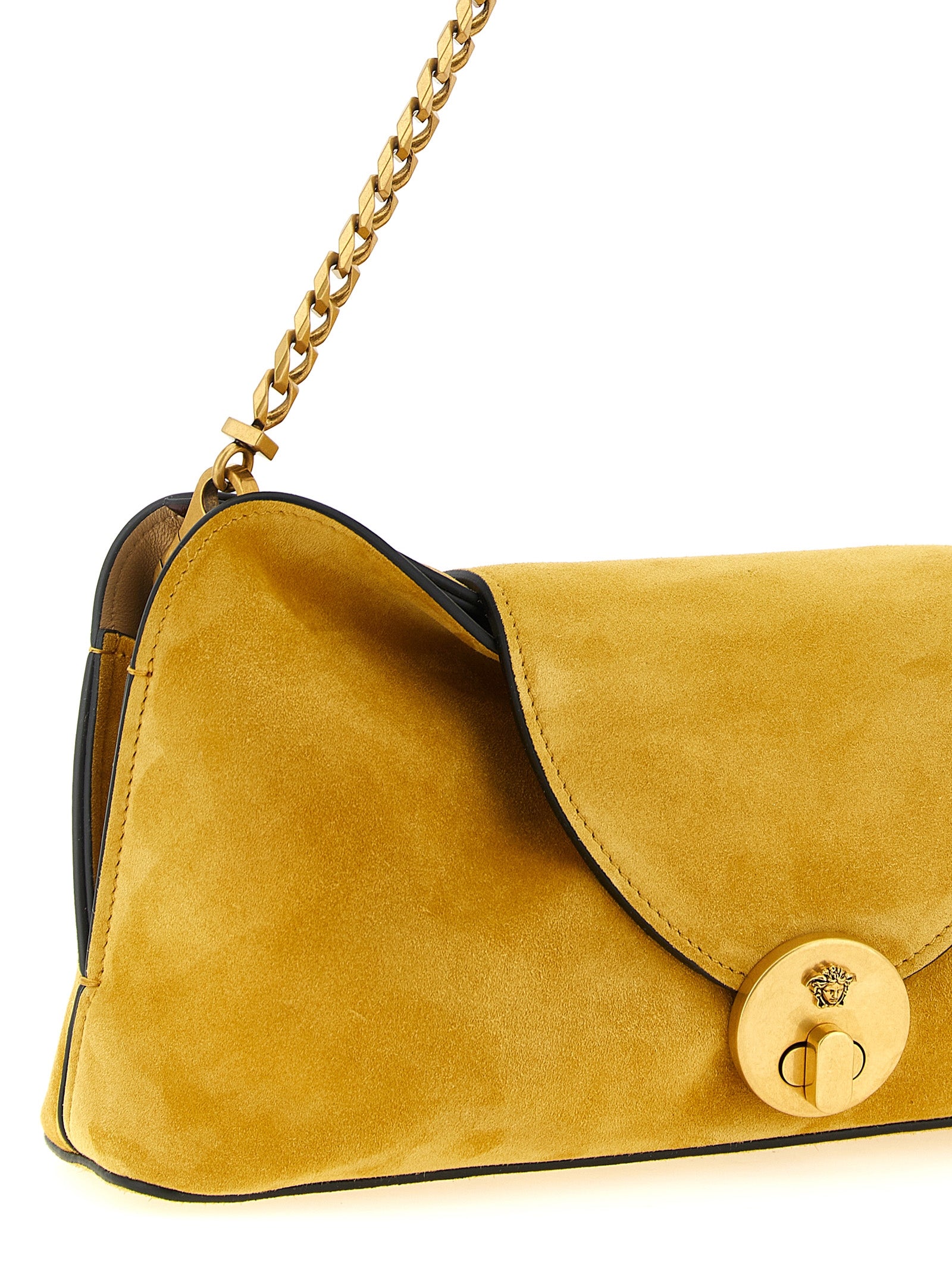 Versace Zweifarbige Clutch aus Kalbsleder