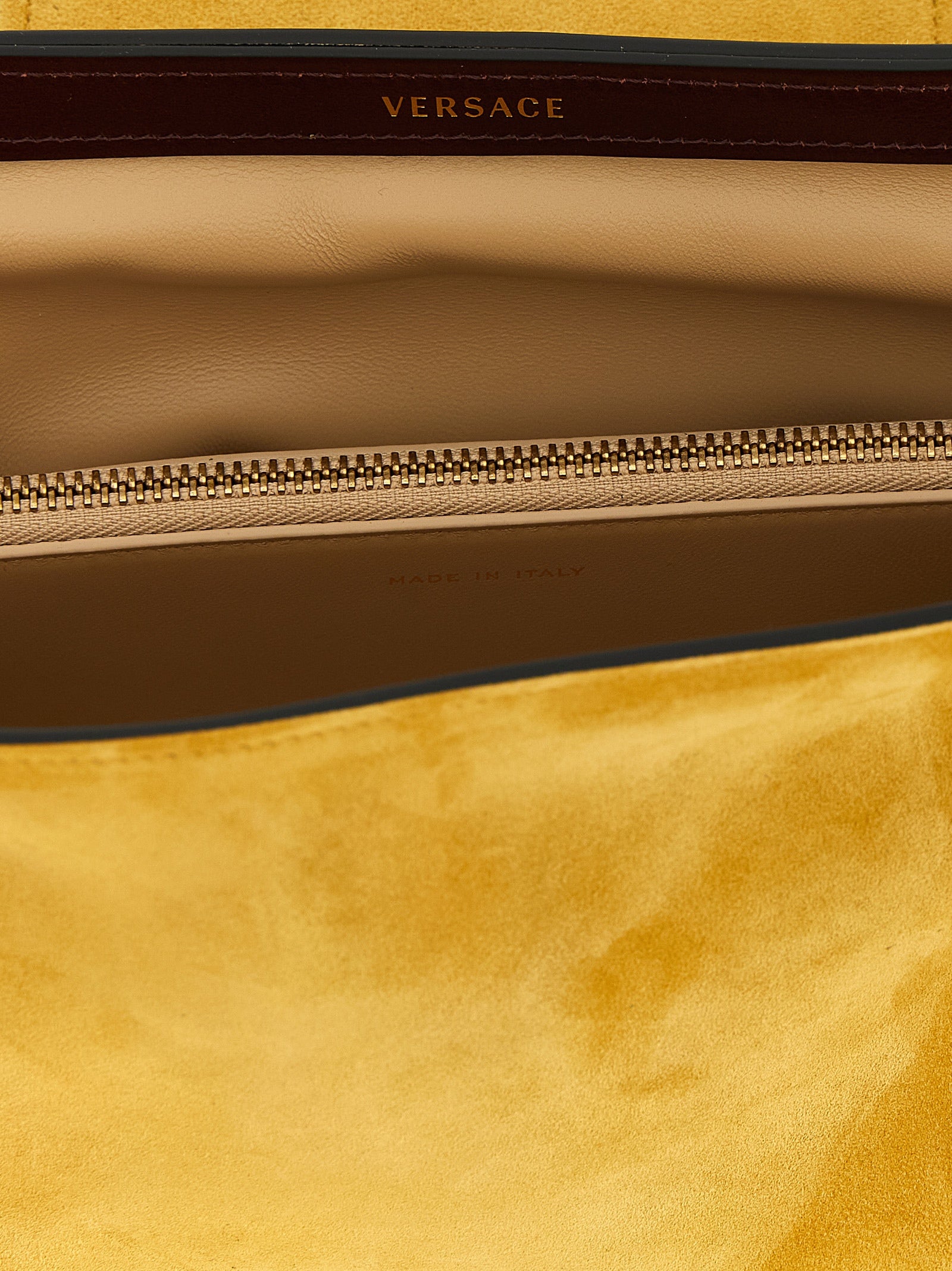 Versace Zweifarbige Clutch aus Kalbsleder
