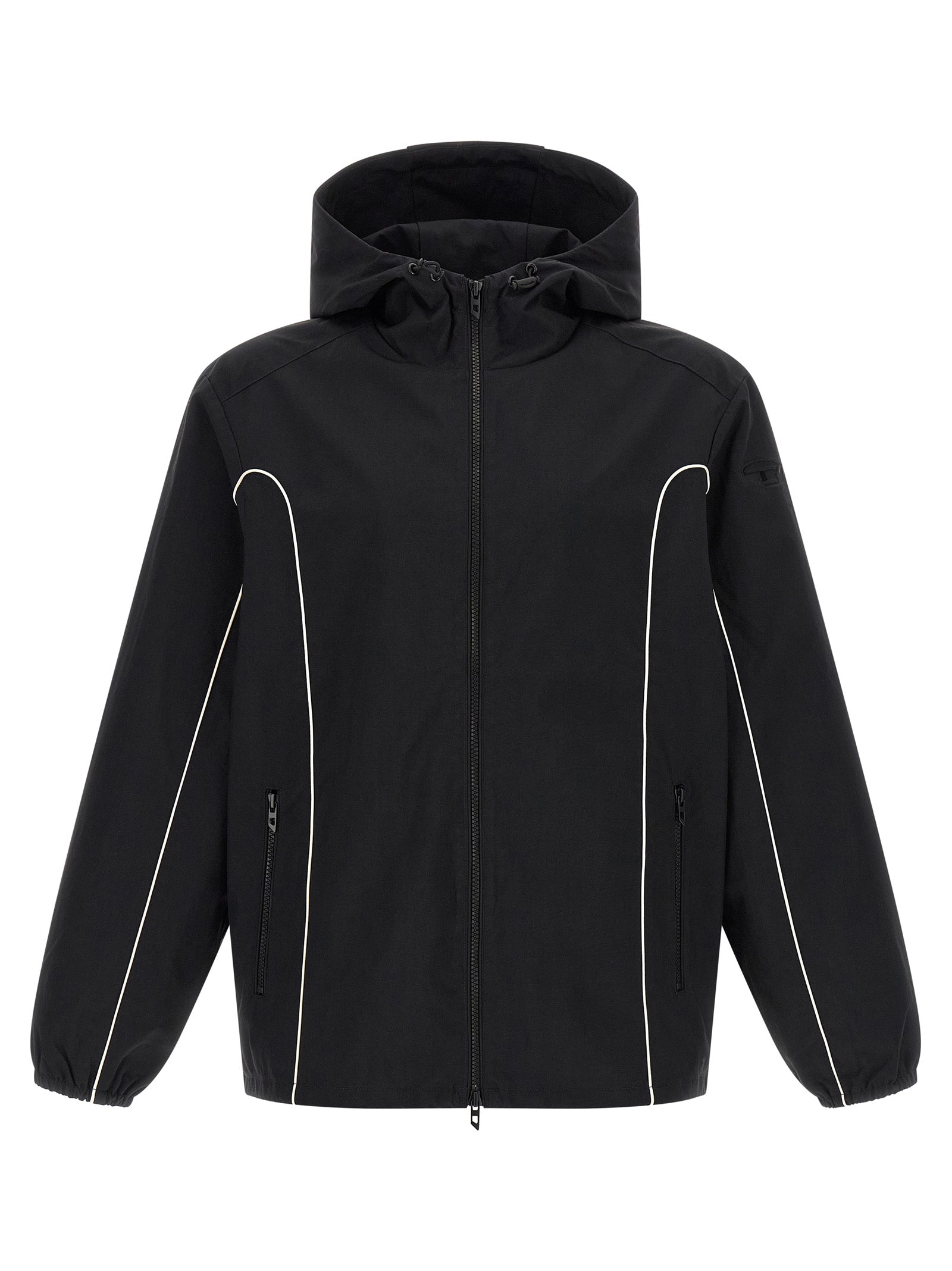 Diesel Schwarze Polyamid-Shell-Jacke