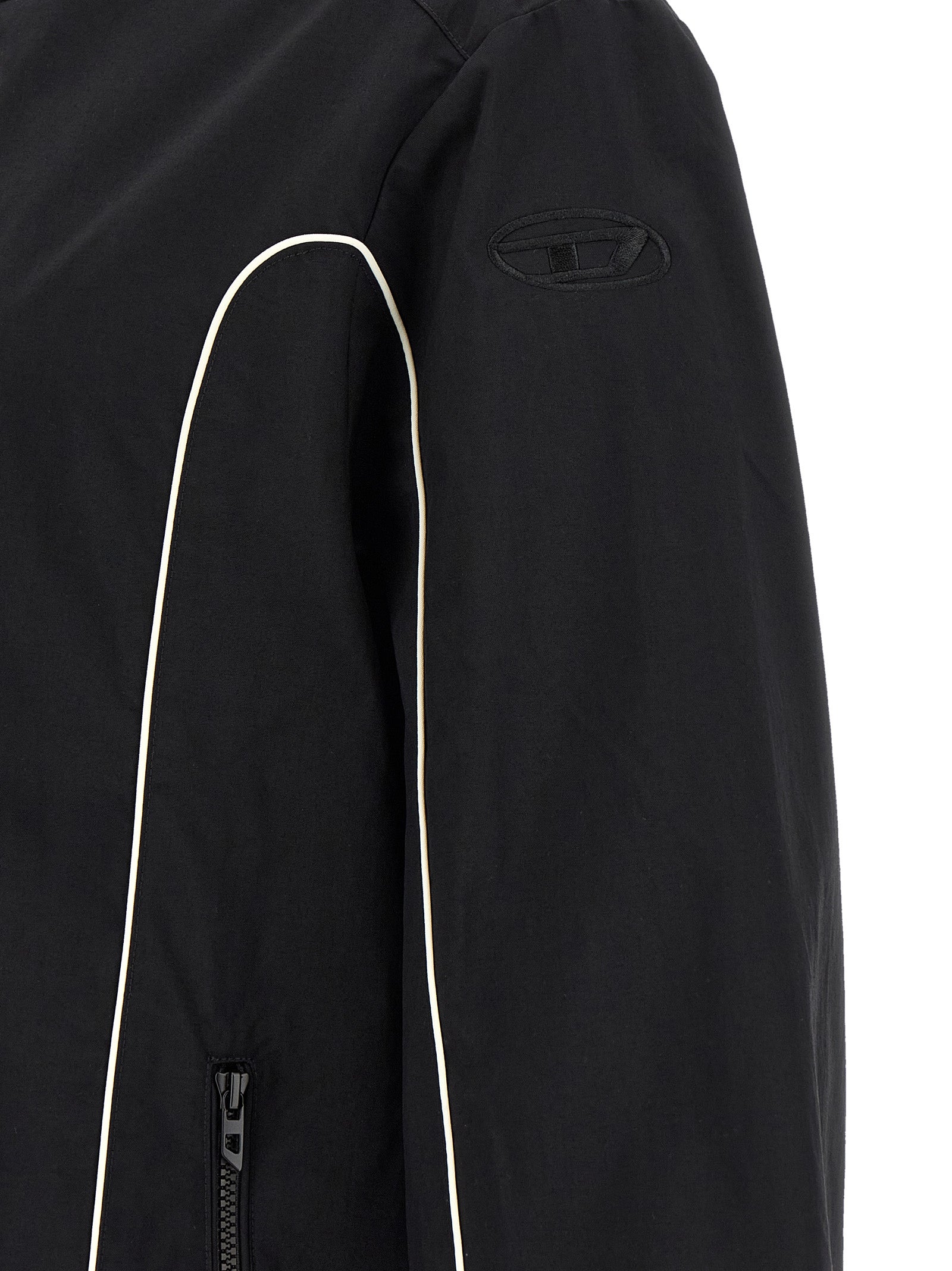 Diesel Schwarze Polyamid-Shell-Jacke