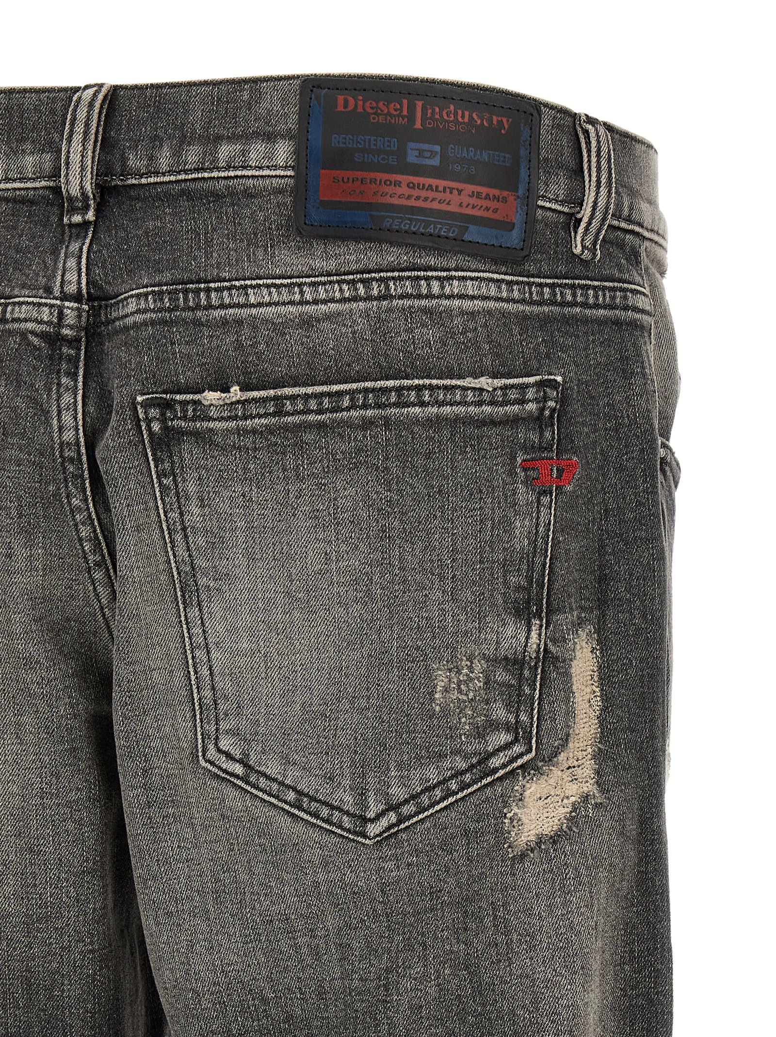 Diesel Graue Skinny Jeans aus Baumwolle