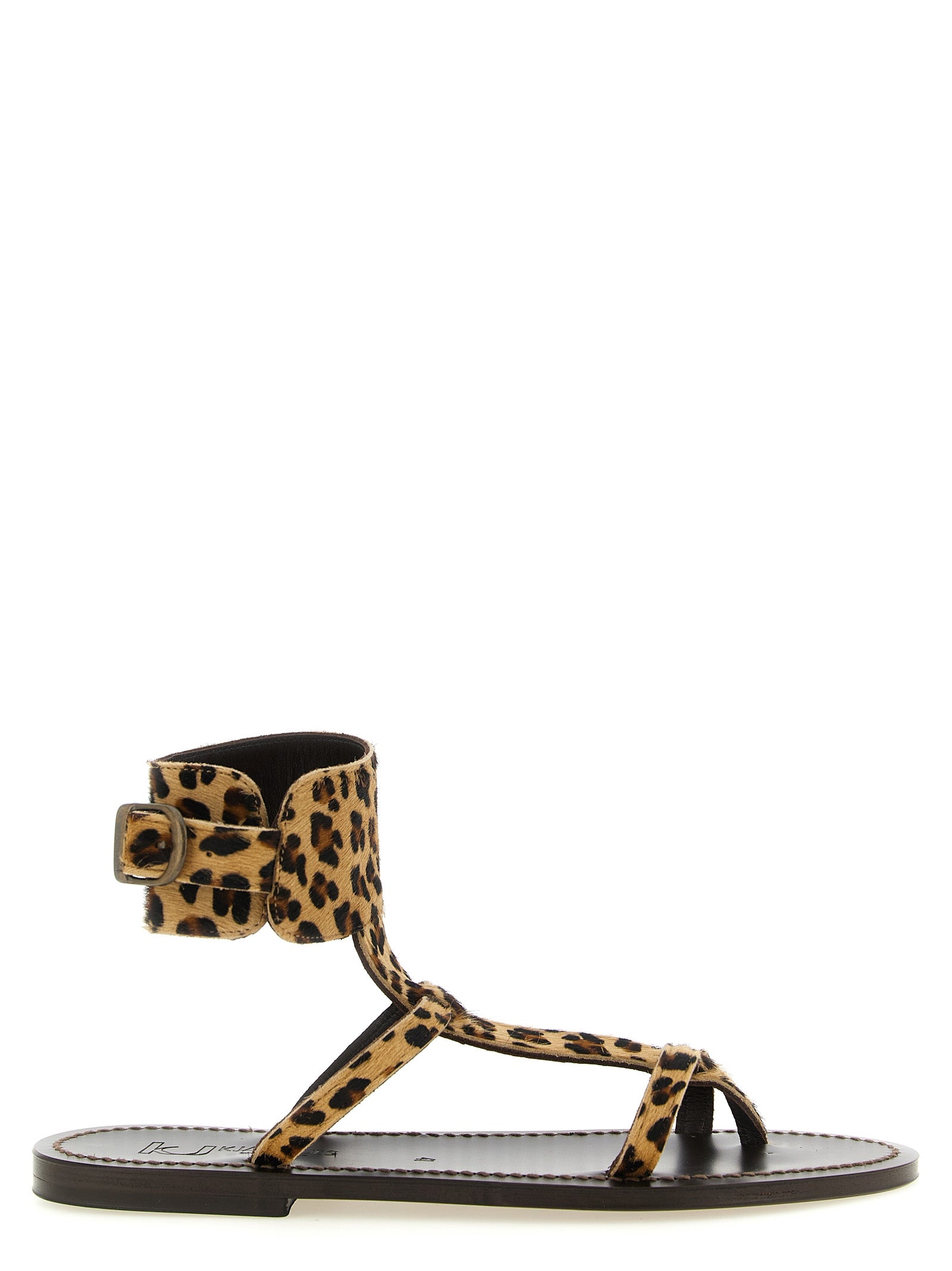K.JACQUES SAINT TROPEZ Braune Sandalen aus Rindsleder