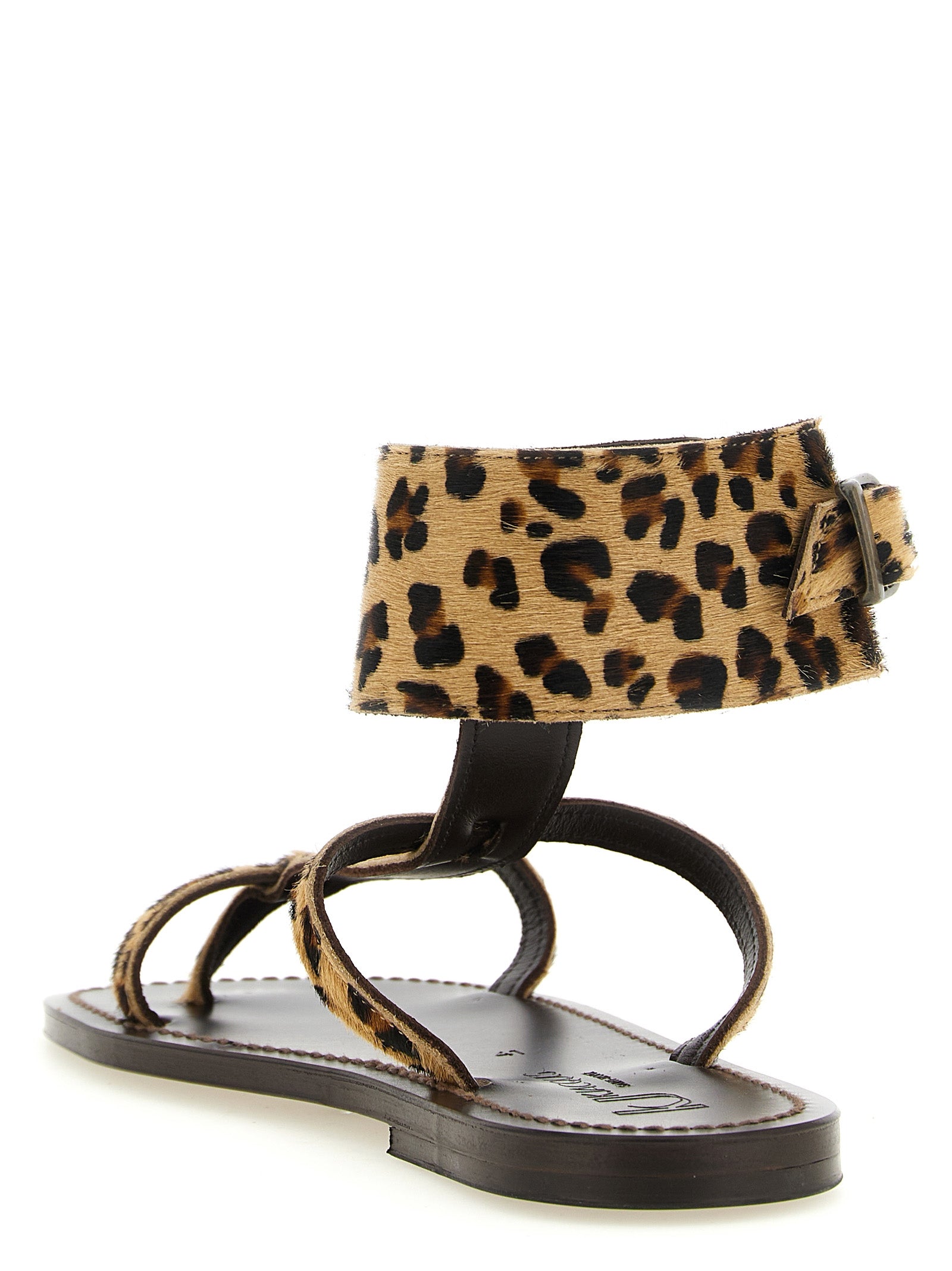 K.JACQUES SAINT TROPEZ Braune Sandalen aus Rindsleder