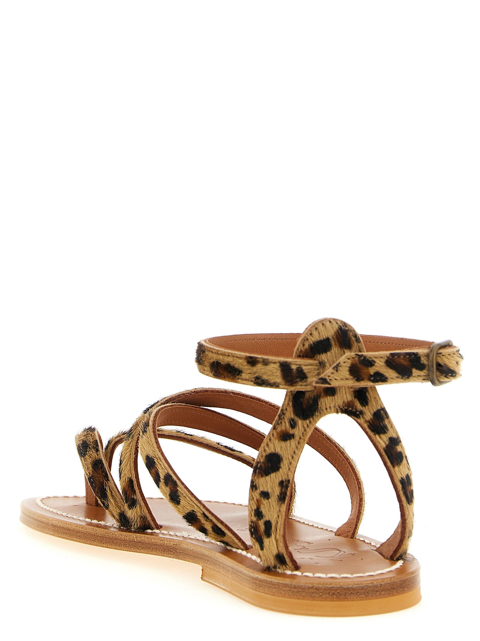 K.JACQUES SAINT TROPEZ Braune Sandalen aus Rindsleder