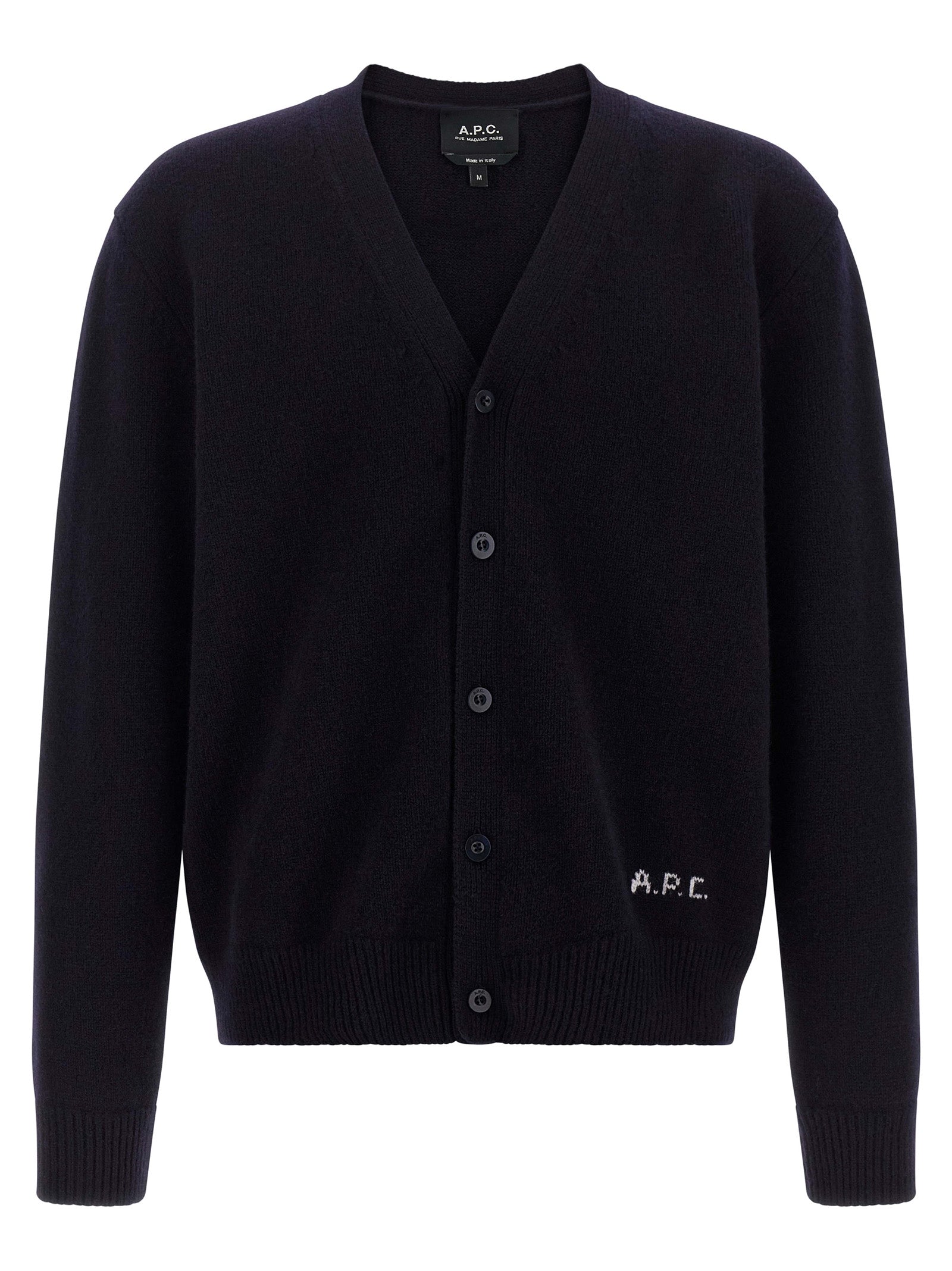 A.P.C. Blauer Wollcardigan