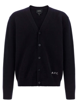 A.P.C. Blauer Wollcardigan