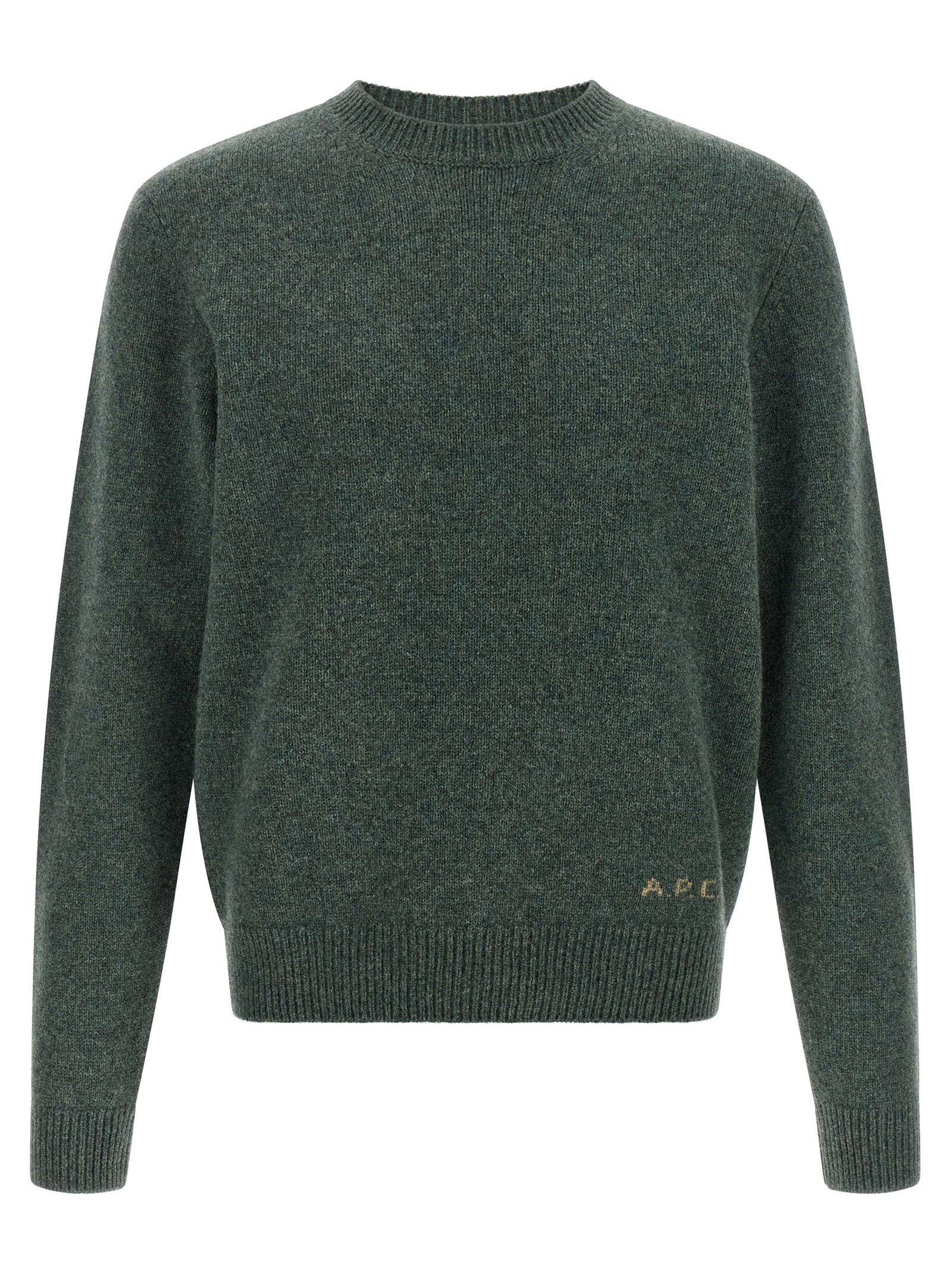 A.P.C. Zweifarbige Wollstrickjacke