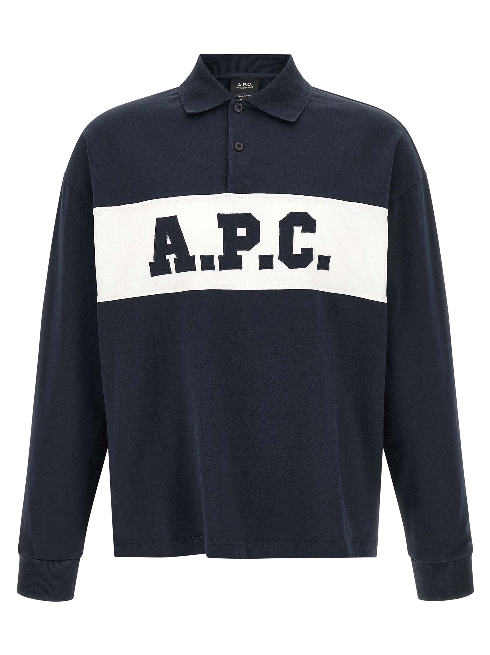 A.P.C. Blaues Baumwoll-Polohemd