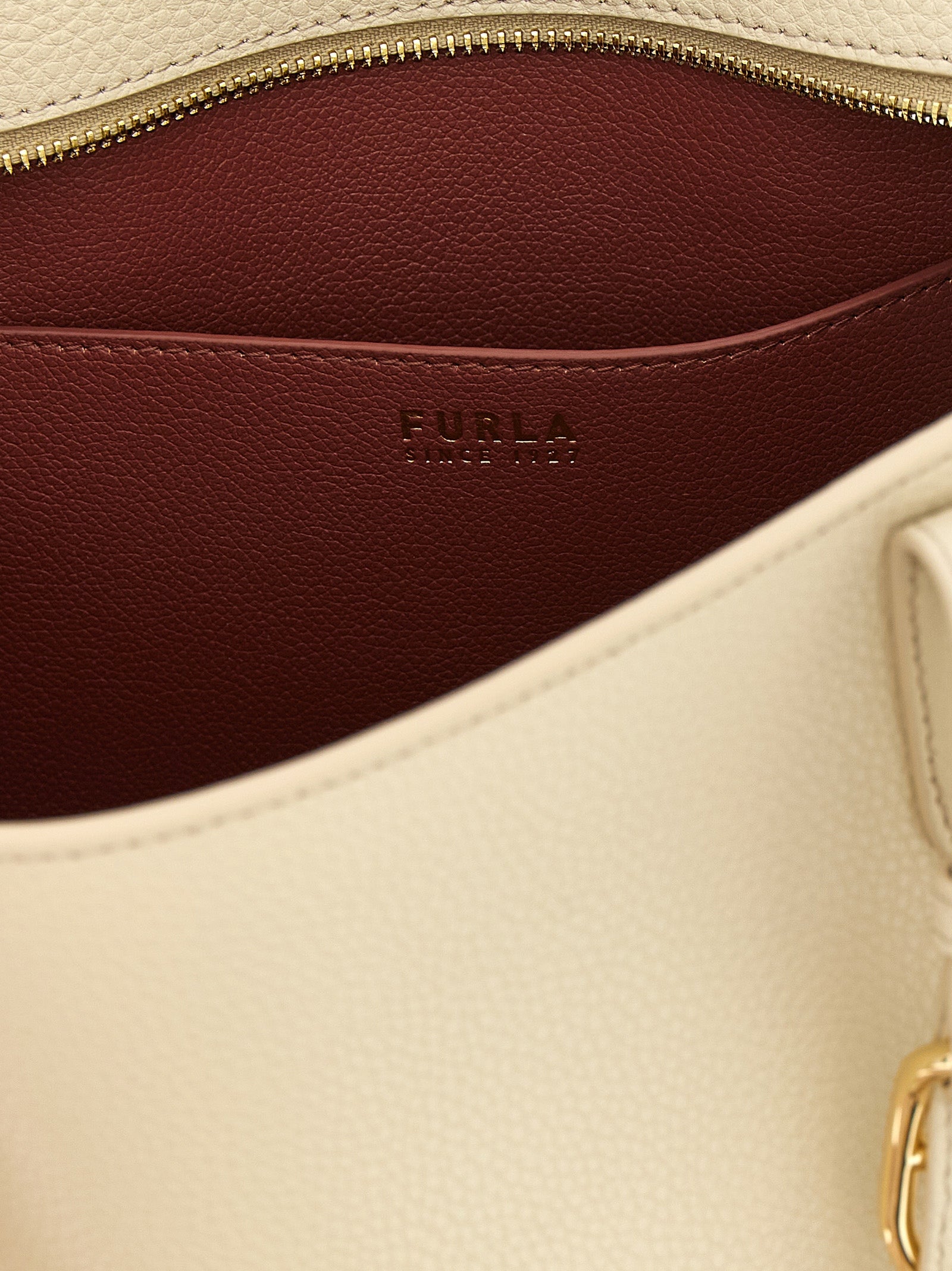 Furla Weiße Kalbsleder-Tasche