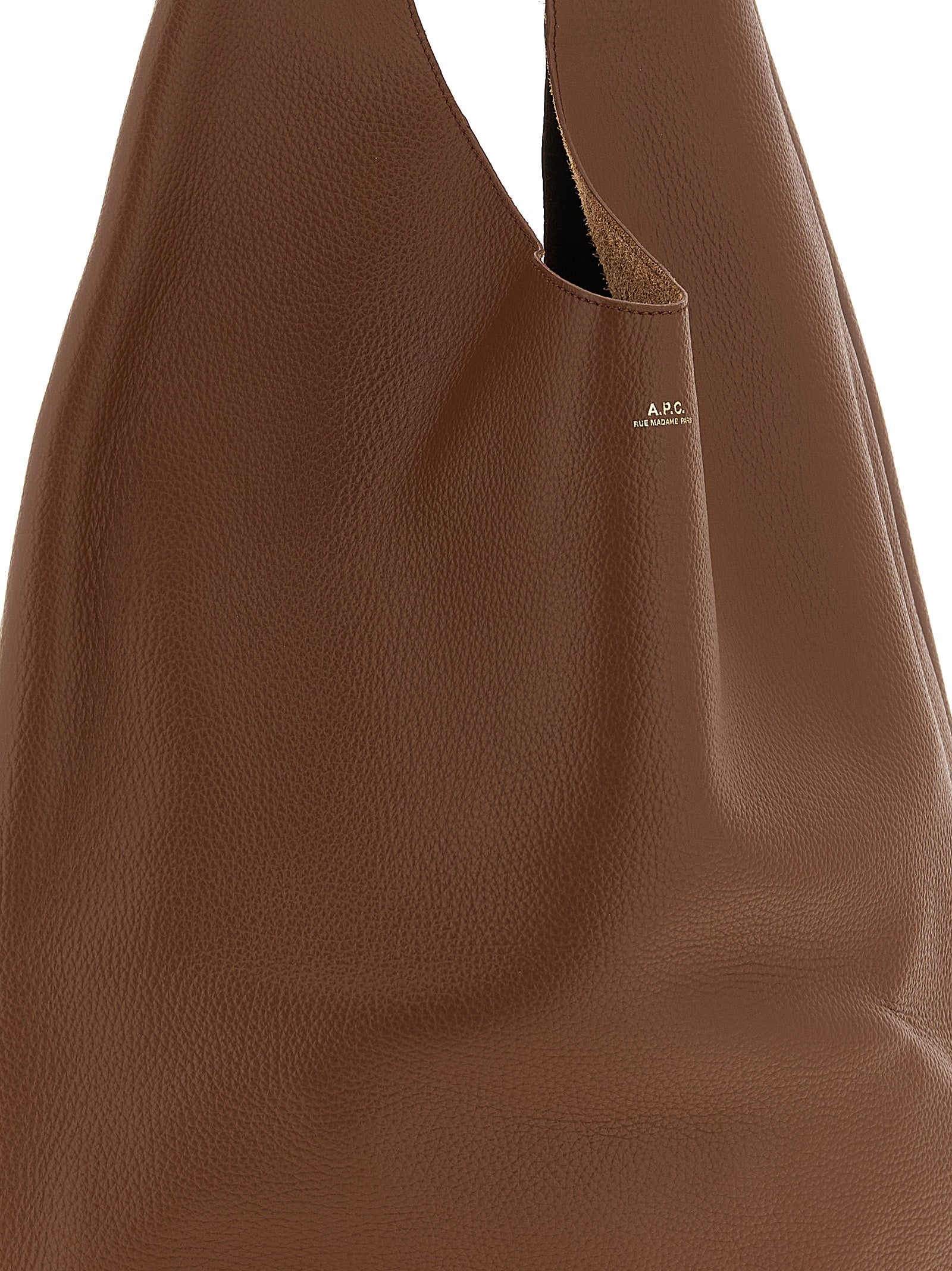 A.P.C. Braune Schultertasche aus Rindsleder