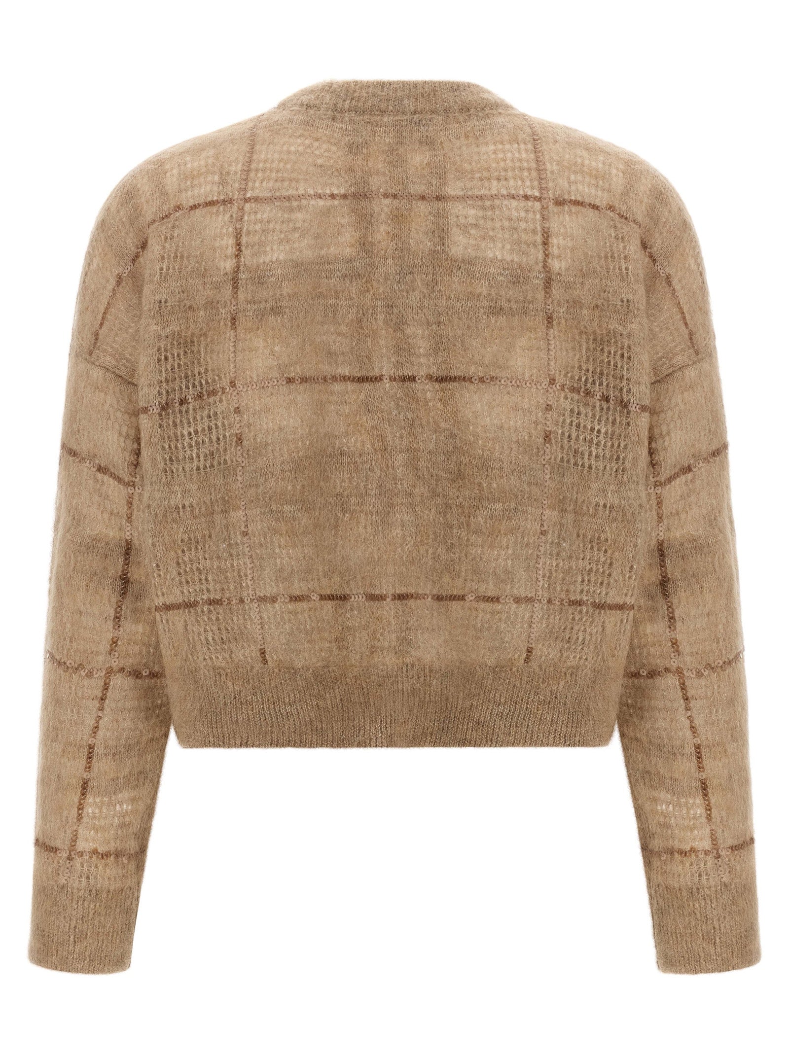 Brunello Cucinelli Beige Wollstrickjacke