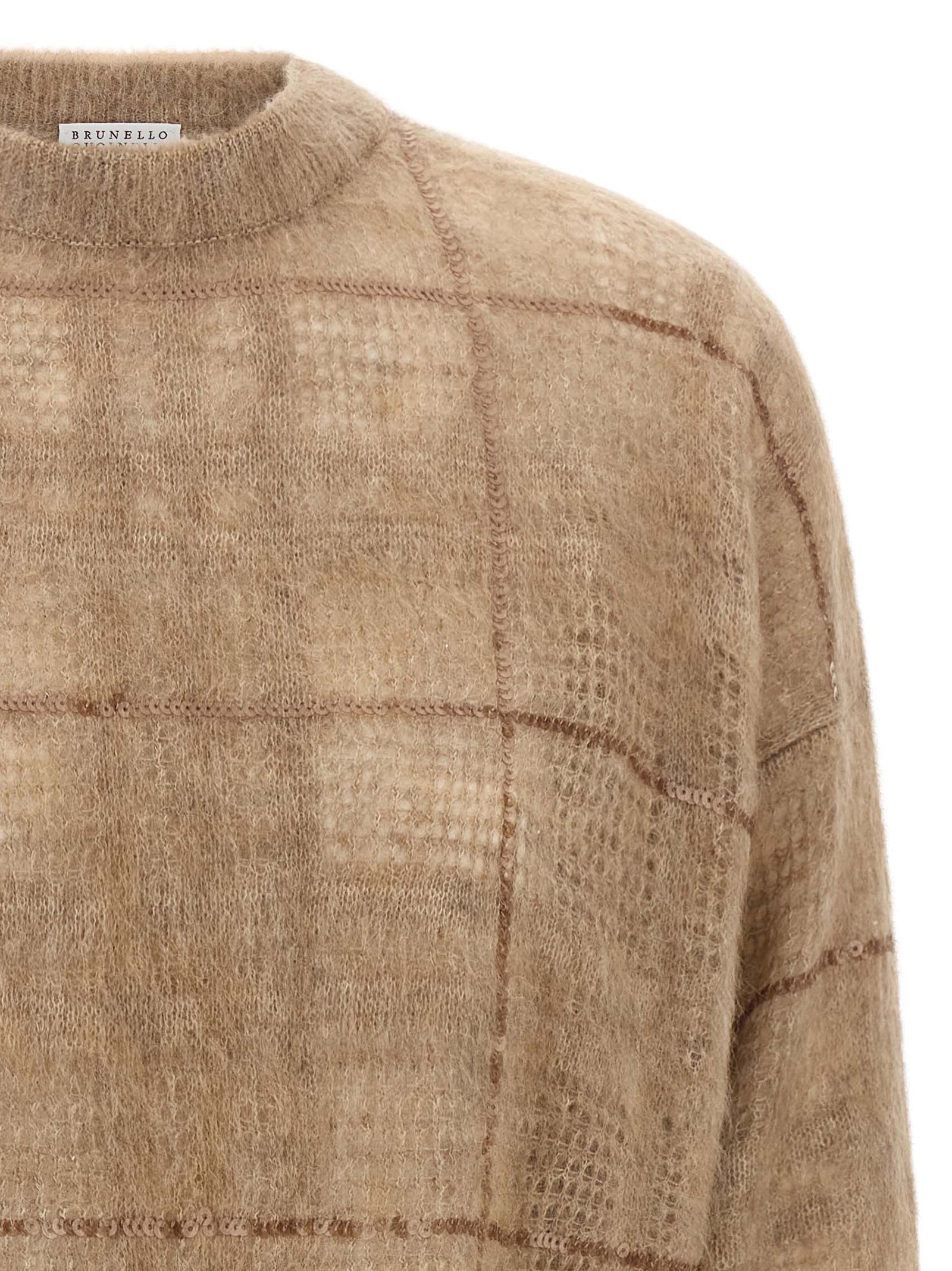 Brunello Cucinelli Beige Wollstrickjacke