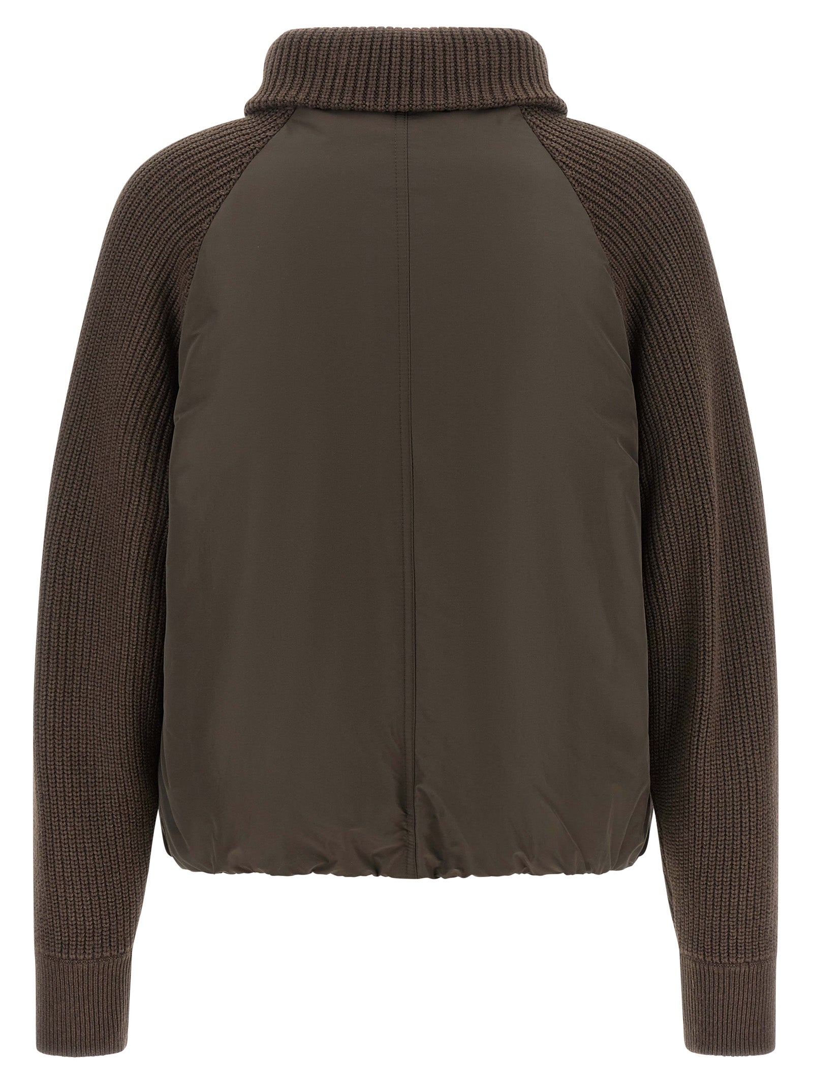 Brunello Cucinelli Braune Baumwolljacke in voller Länge