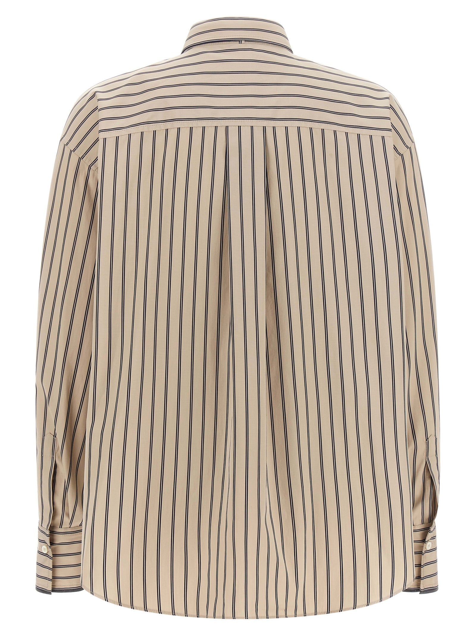 Brunello Cucinelli Beige Cotton Blouse