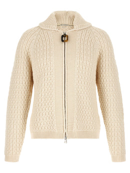 J.W.Anderson Weißer Strickcardigan aus Baumwolle