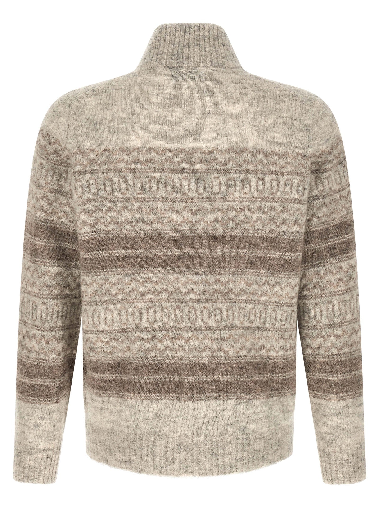 Brunello Cucinelli Beige Alpaka-Leder Cardigan