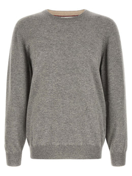 Brunello Cucinelli Grauer Kaschmir-Strickjacke