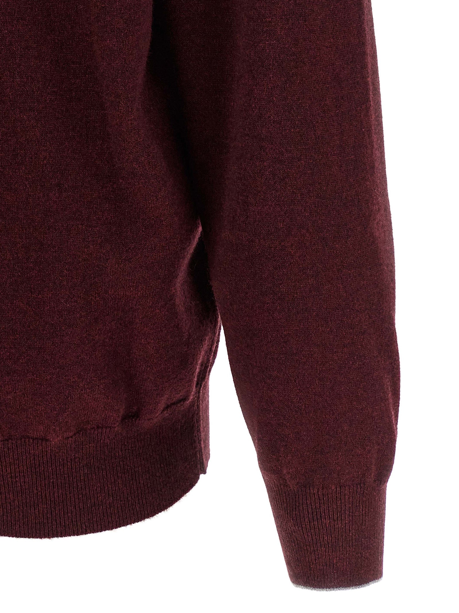 Brunello Cucinelli Kaschmir-Strickjacke in Bordeaux
