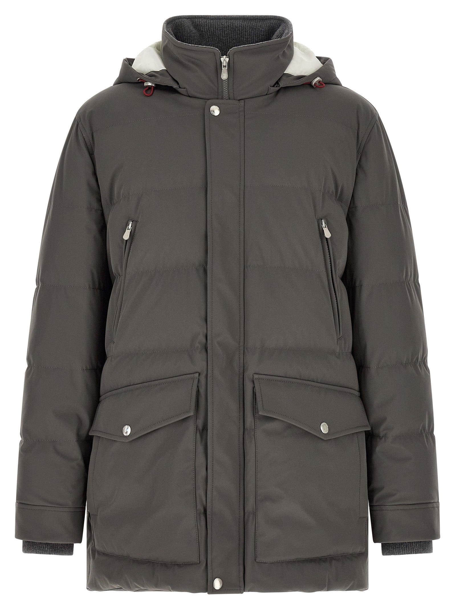 Brunello Cucinelli Grauer Polyamid-Parka