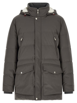 Brunello Cucinelli Grauer Polyamid-Parka
