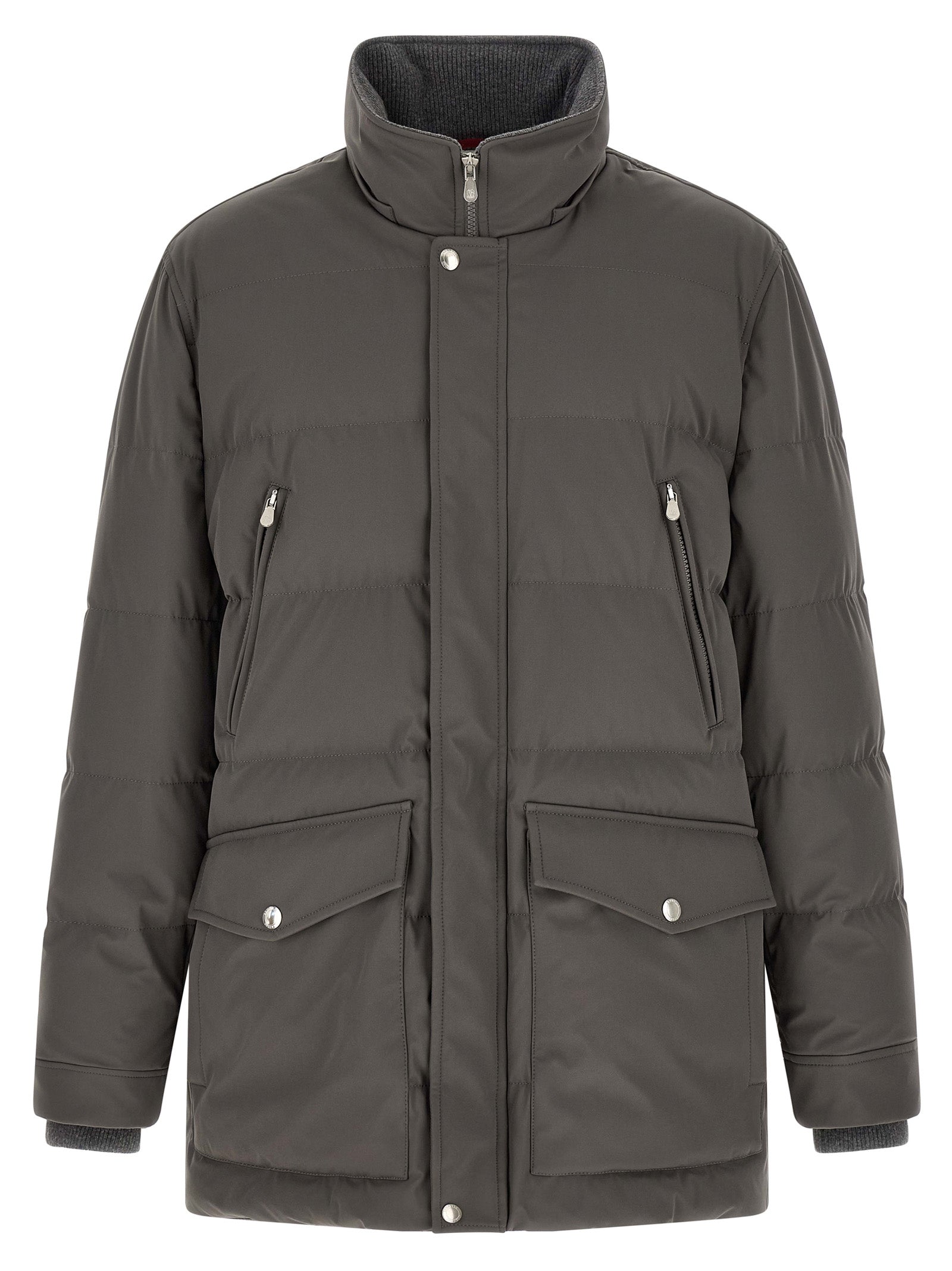 Brunello Cucinelli Grauer Polyamid-Parka