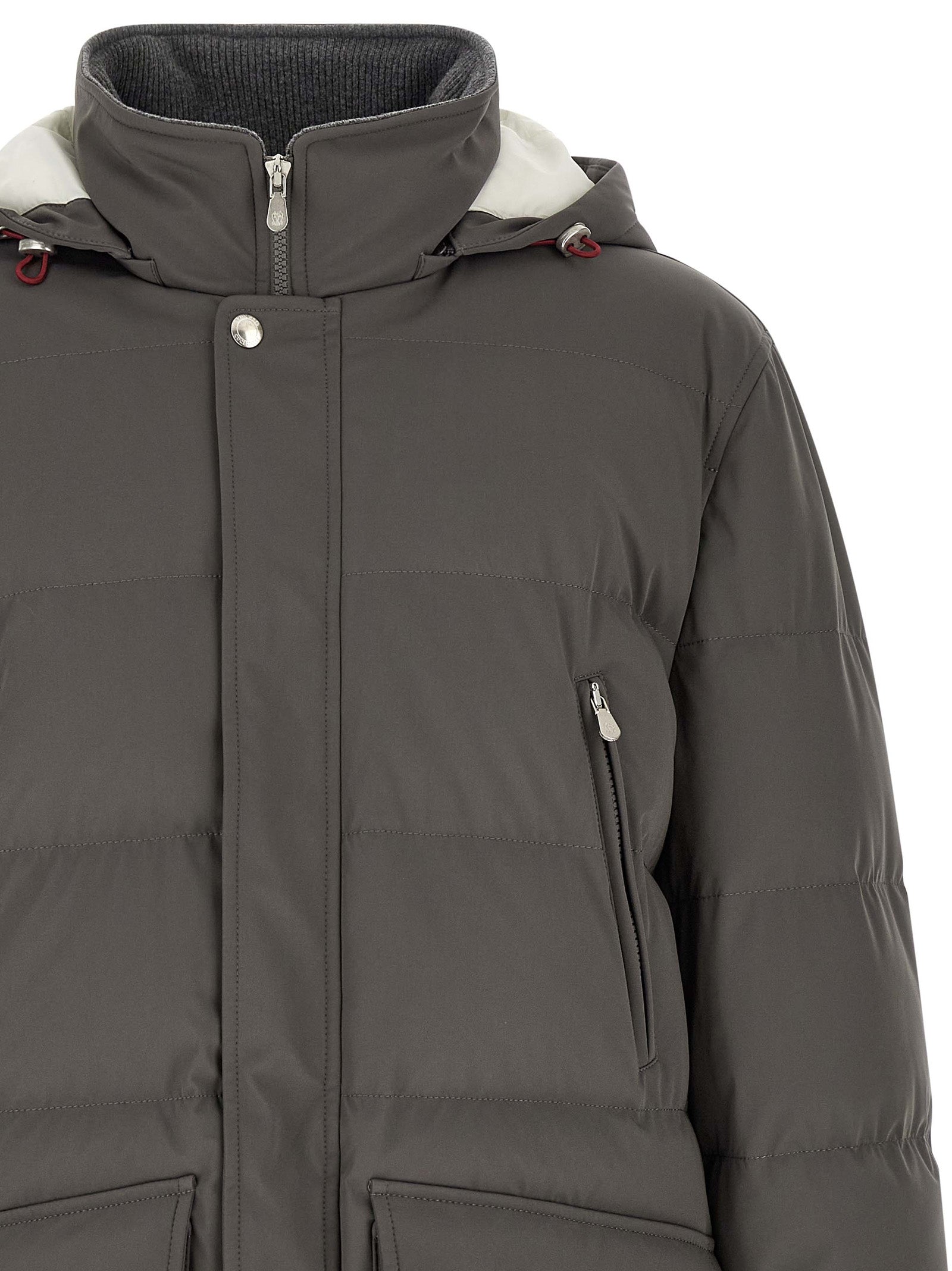 Brunello Cucinelli Grauer Polyamid-Parka