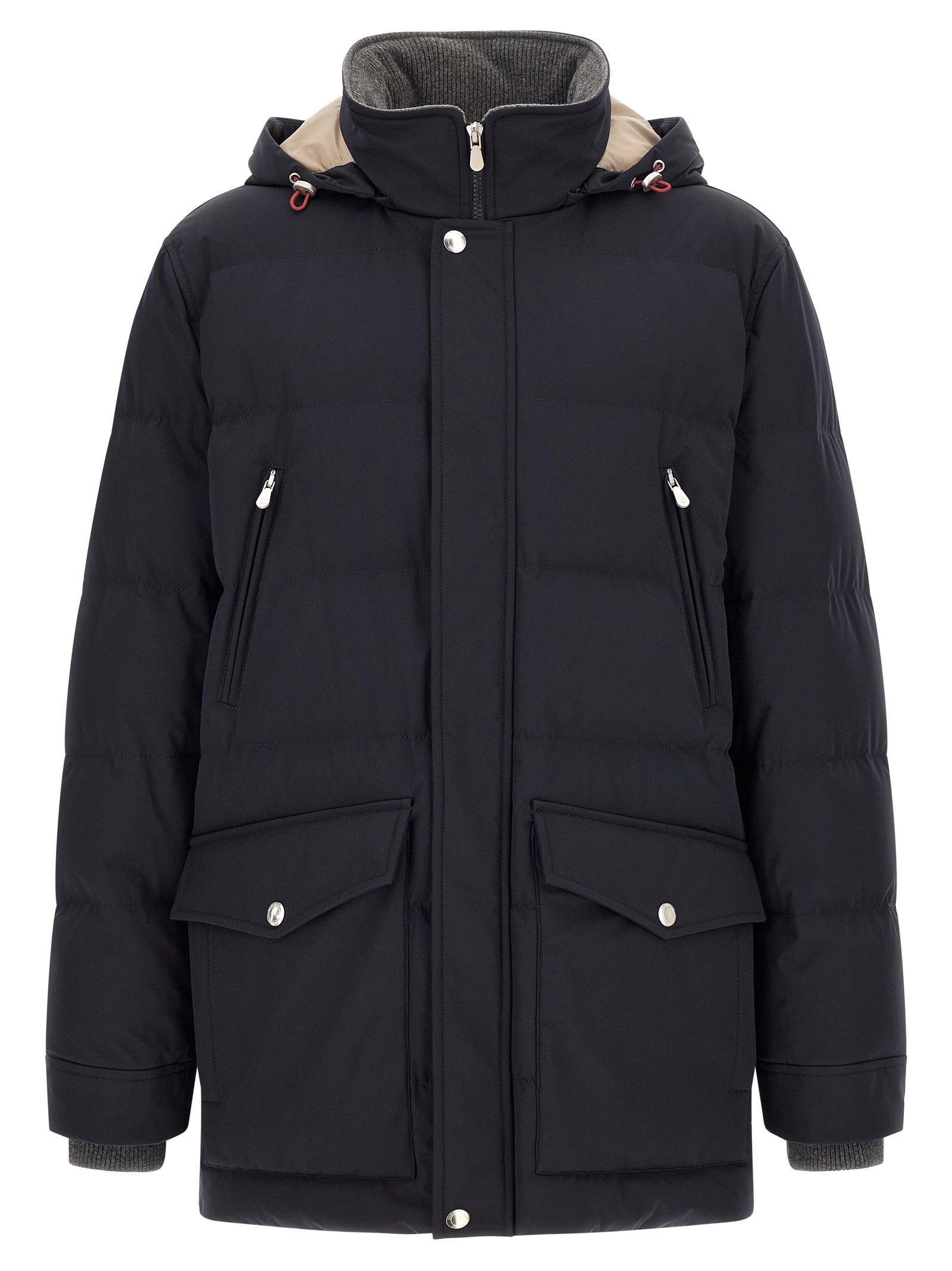 Brunello Cucinelli Blauer Polyamid-Parka