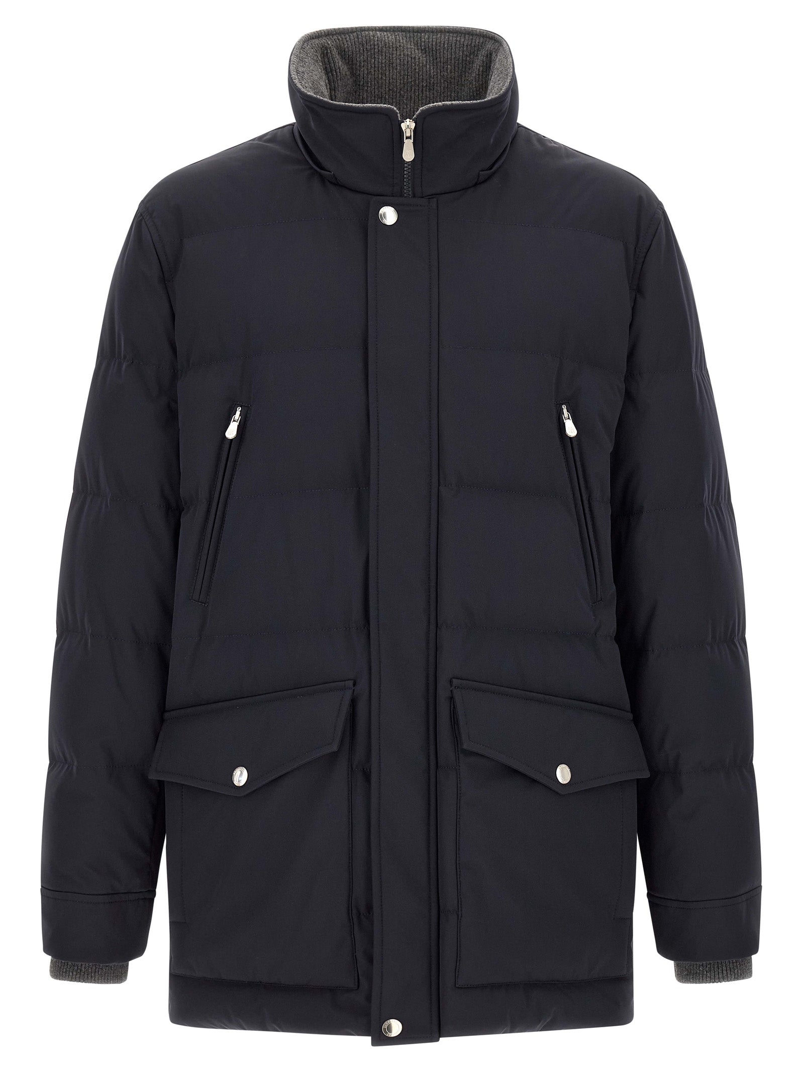 Brunello Cucinelli Blauer Polyamid-Parka