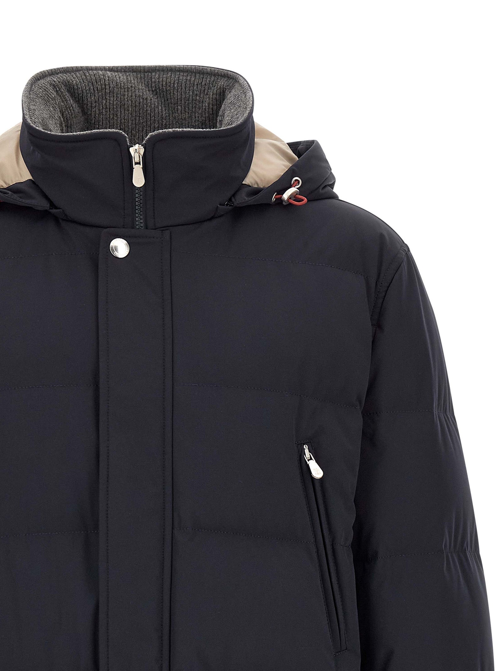 Brunello Cucinelli Blauer Polyamid-Parka