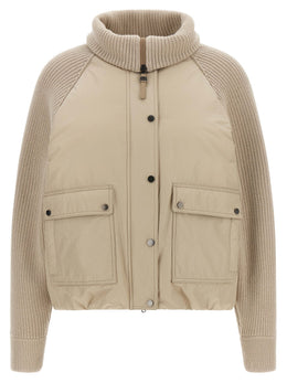 Brunello Cucinelli Beige Baumwolljacke in voller Länge