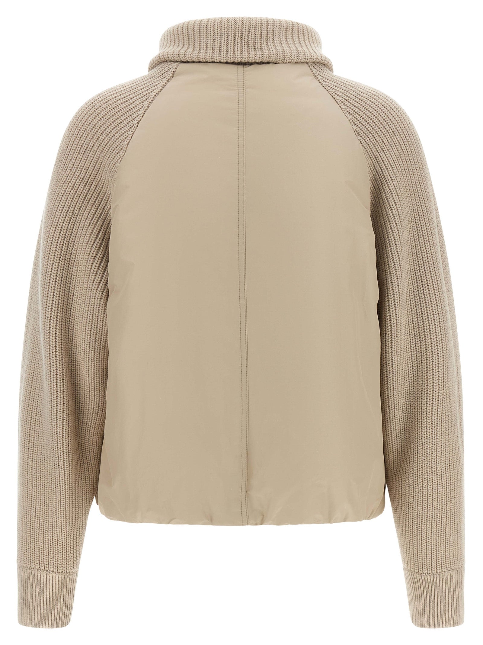 Brunello Cucinelli Beige Baumwolljacke in voller Länge