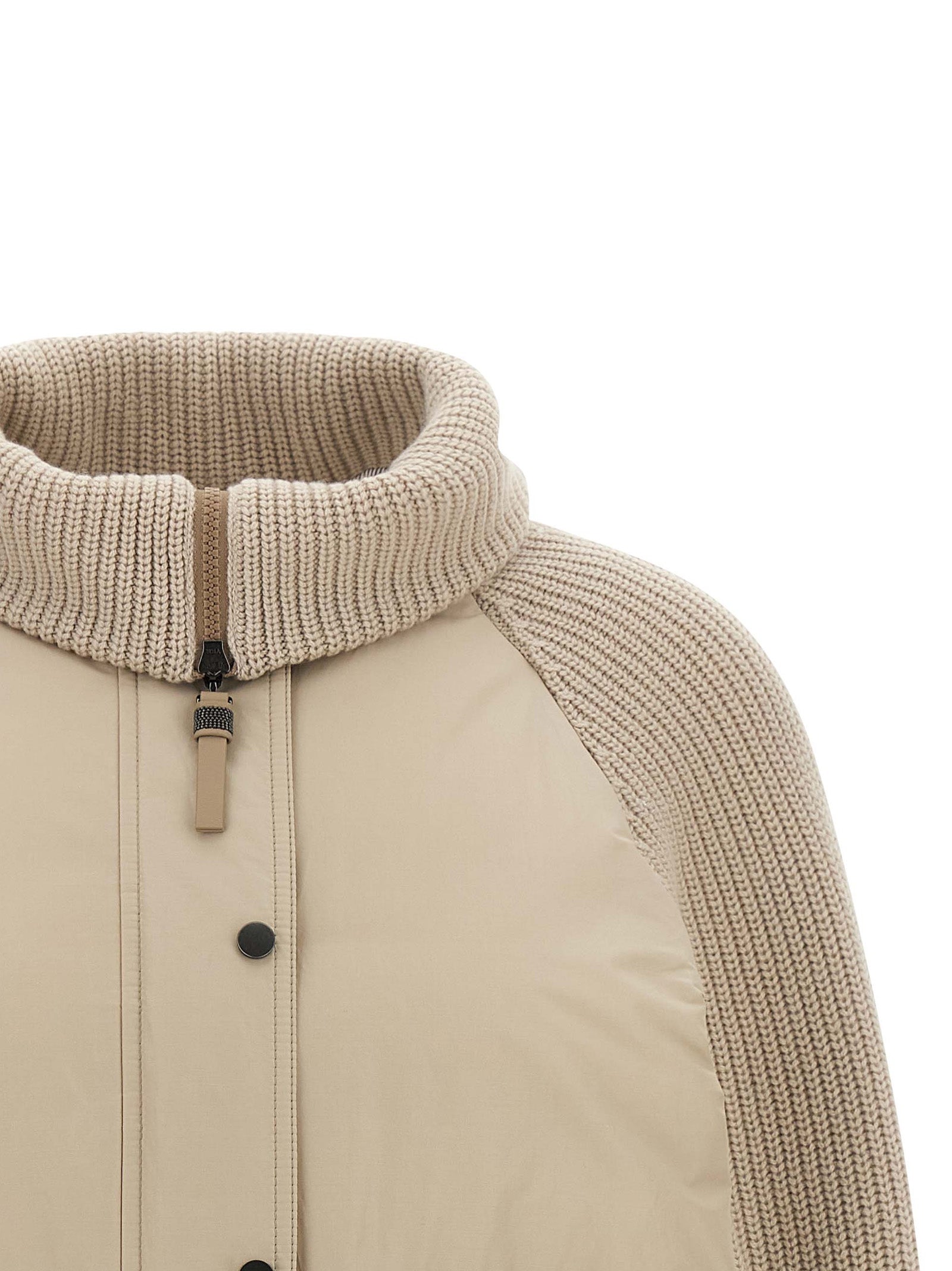 Brunello Cucinelli Beige Baumwolljacke in voller Länge