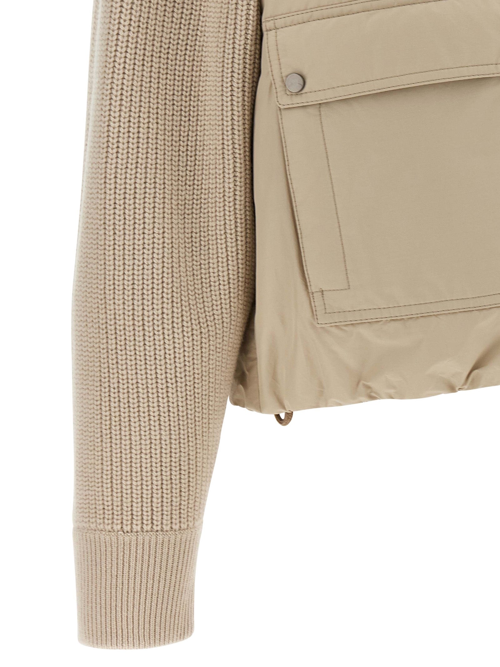 Brunello Cucinelli Beige Baumwolljacke in voller Länge