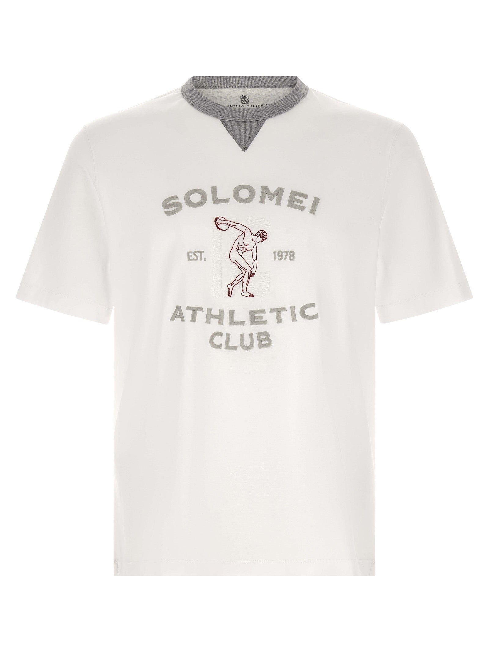 Brunello Cucinelli Weißes Baumwoll-T-Shirt