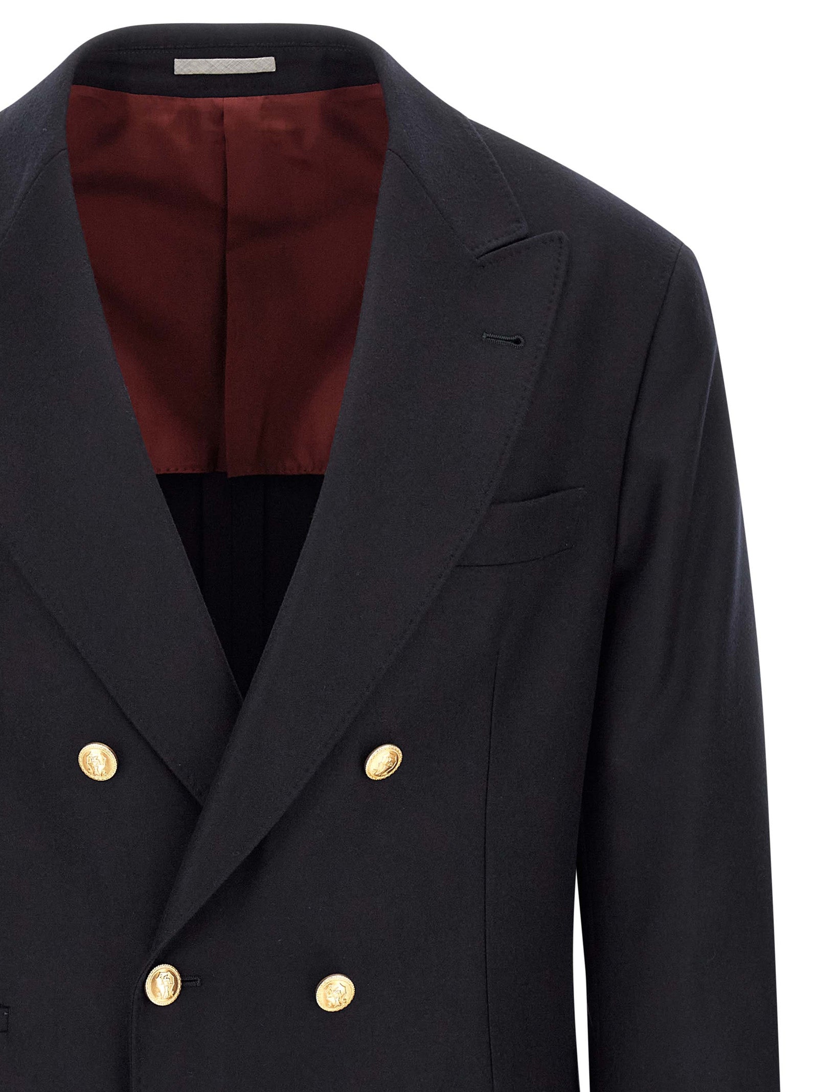 Brunello Cucinelli Blaues Sakko aus reiner Schurwolle